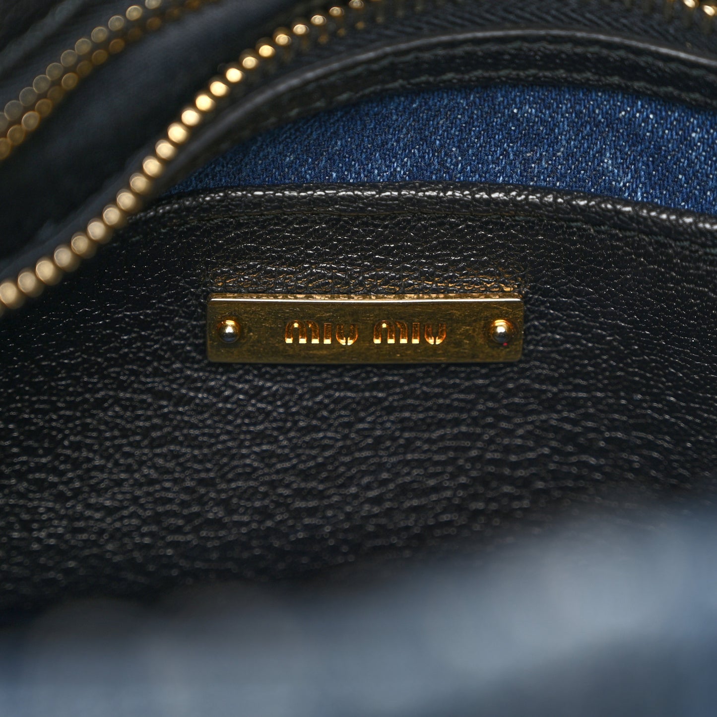 Denim Matelasse Small Tote Blue