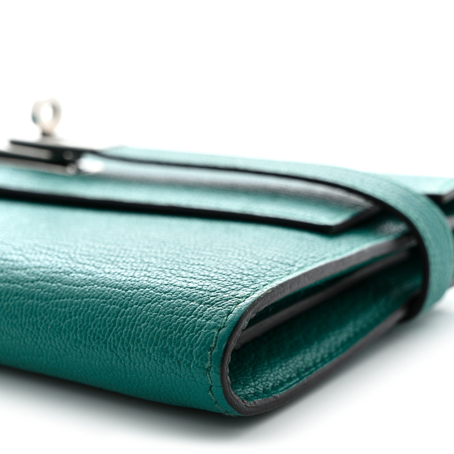 Chevre Mysore Kelly Longue Wallet Bleu Paon