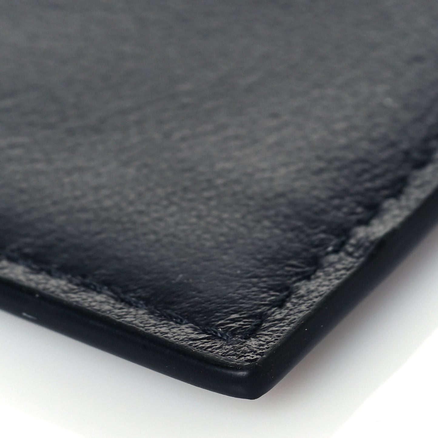 Calfskin Oblique Card Holder Blue