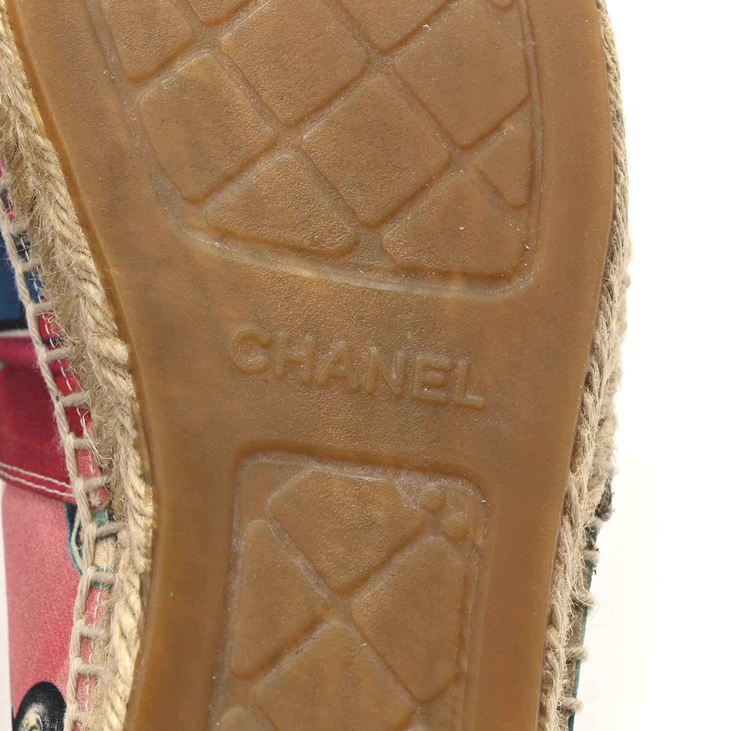 Chanel Fabric Patent CC Espadrilles 40 Multicolor Black 7 of 8