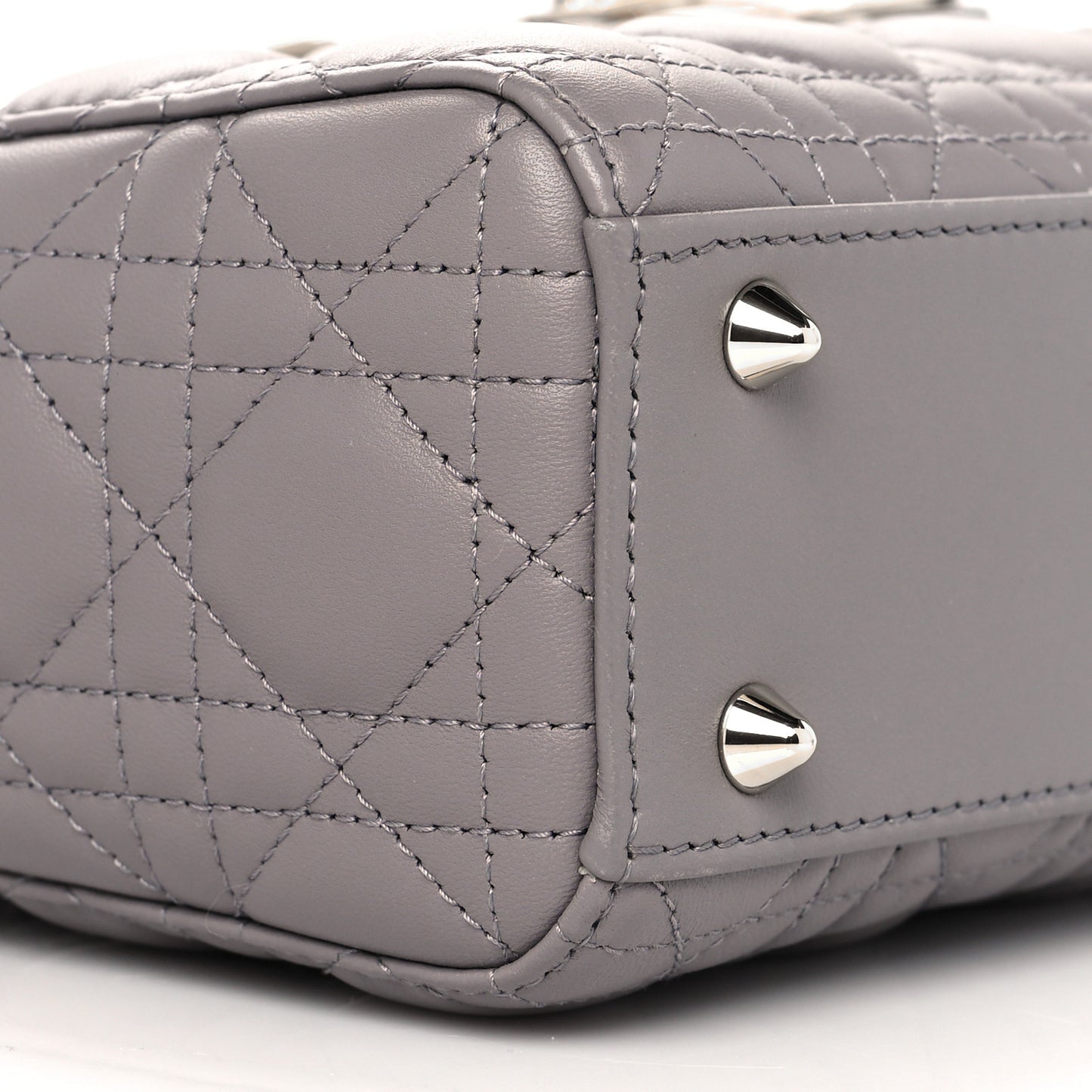 Lambskin Cannage Small My ABCDior Lady Dior Grey