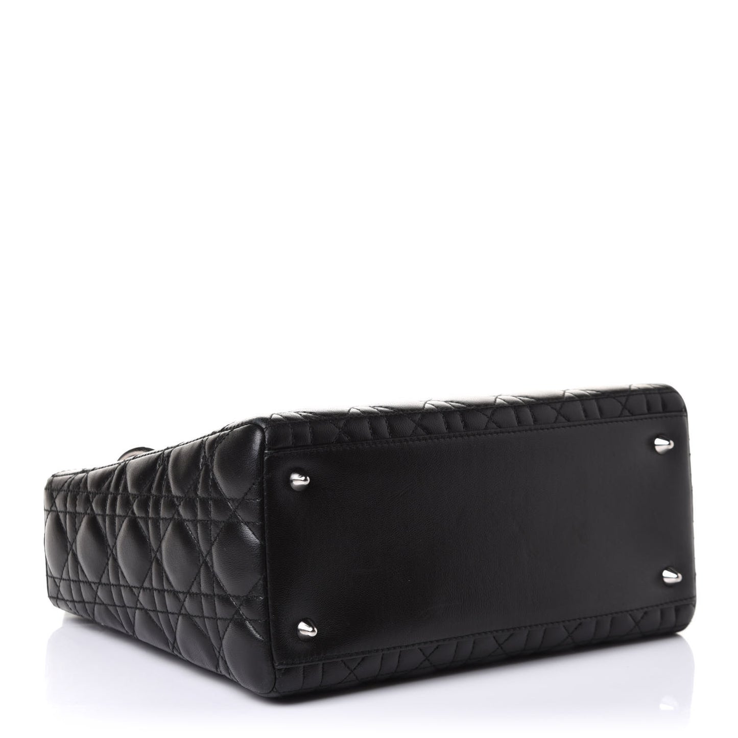 Lambskin Cannage Medium Lady Dior Black