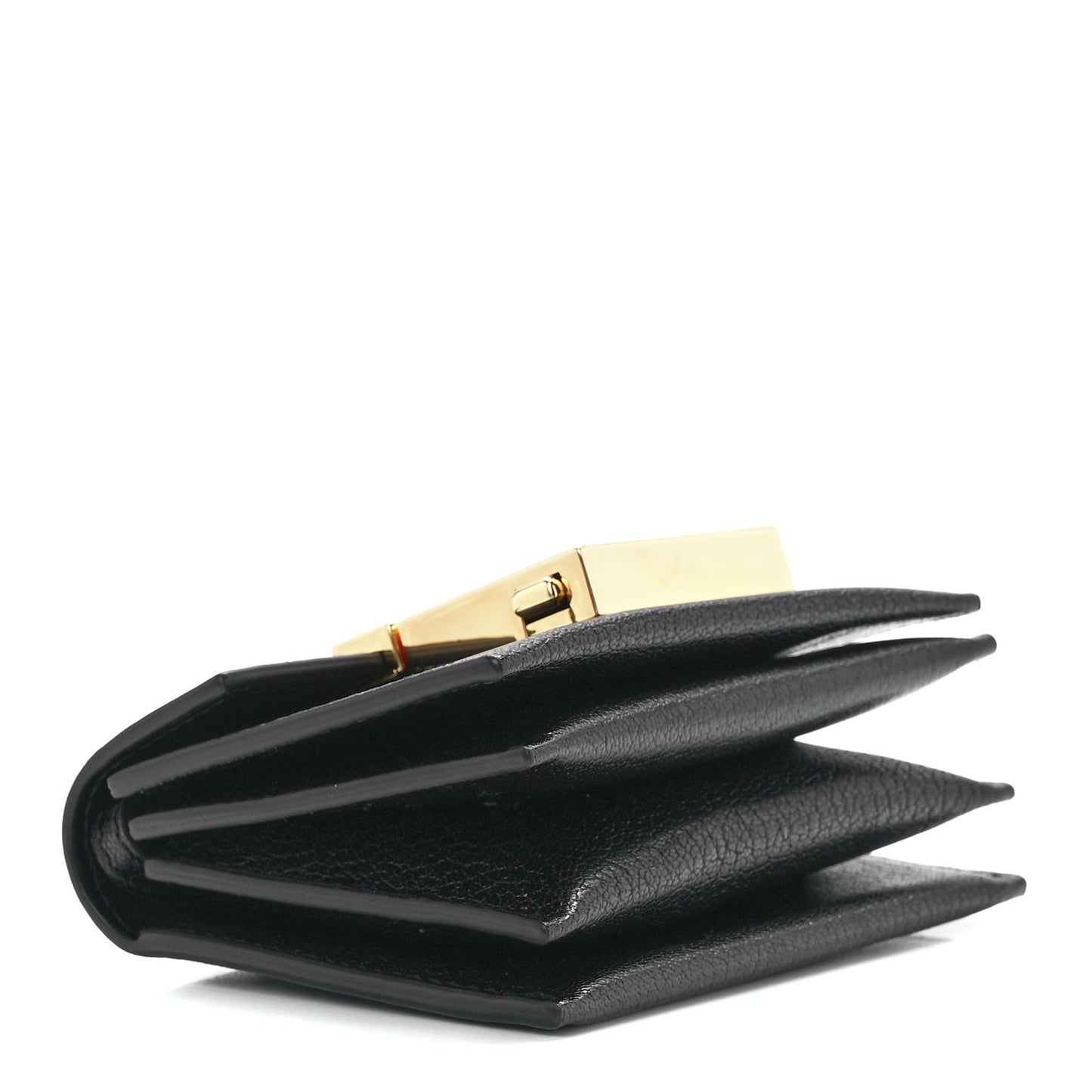 Shiny Goatskin Day Bag Black