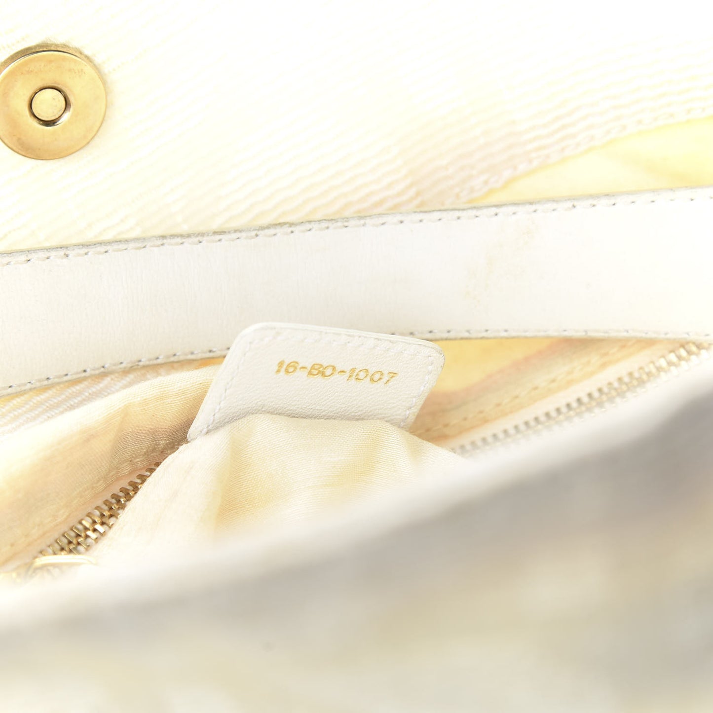 Canvas Cannage Medium Lady Dior Hobo White