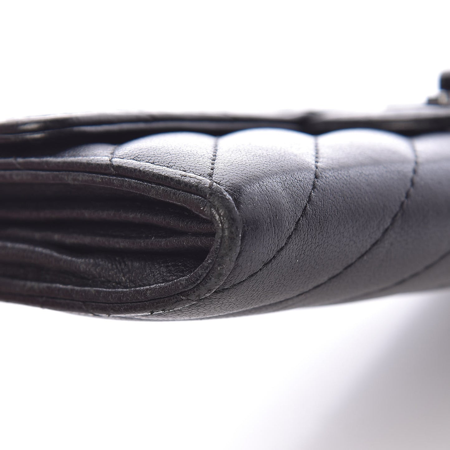 Sheepskin Chevron Quilted 2.55 Reissue Flap Wallet So Black