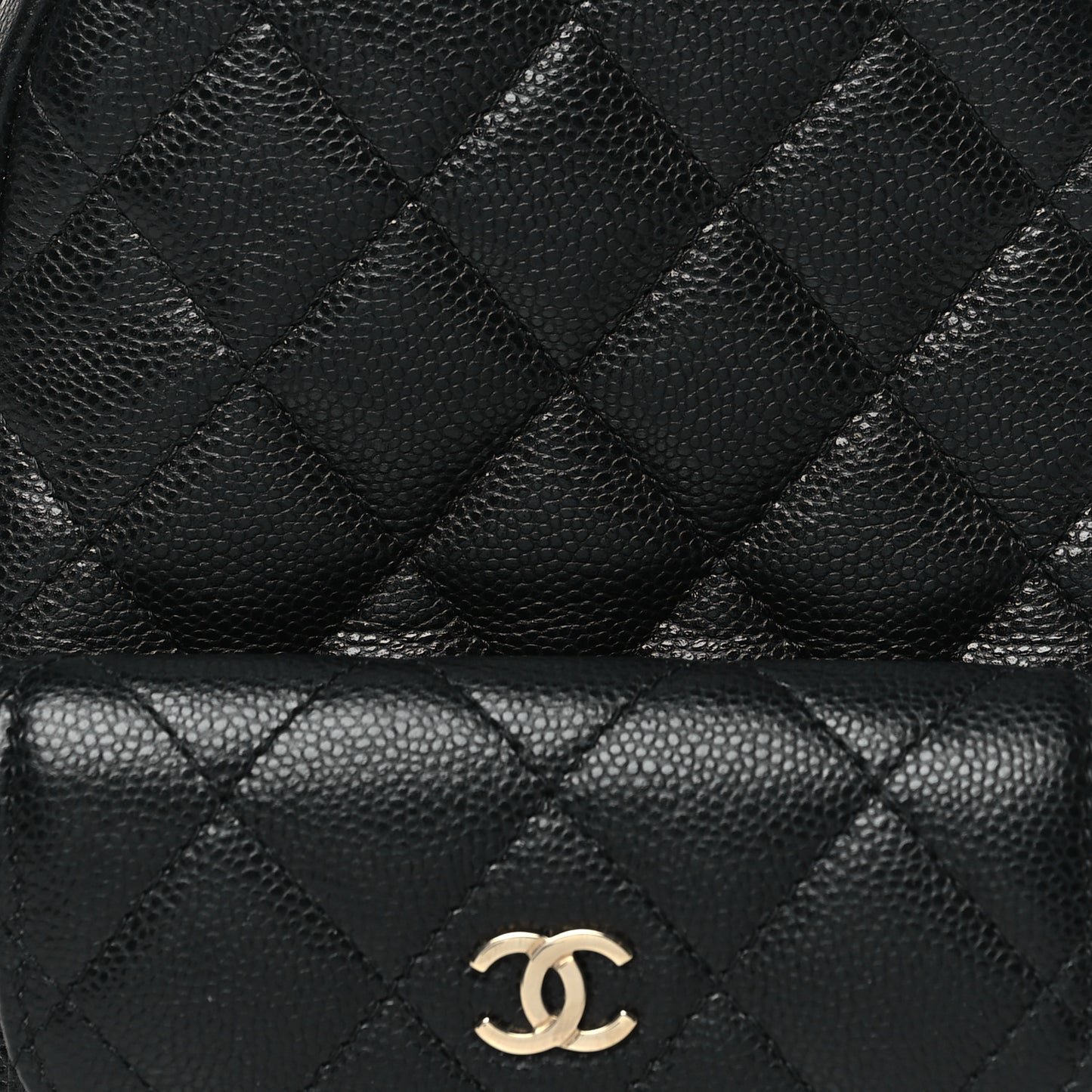 Caviar Quilted CC Mini Classic Backpack Black