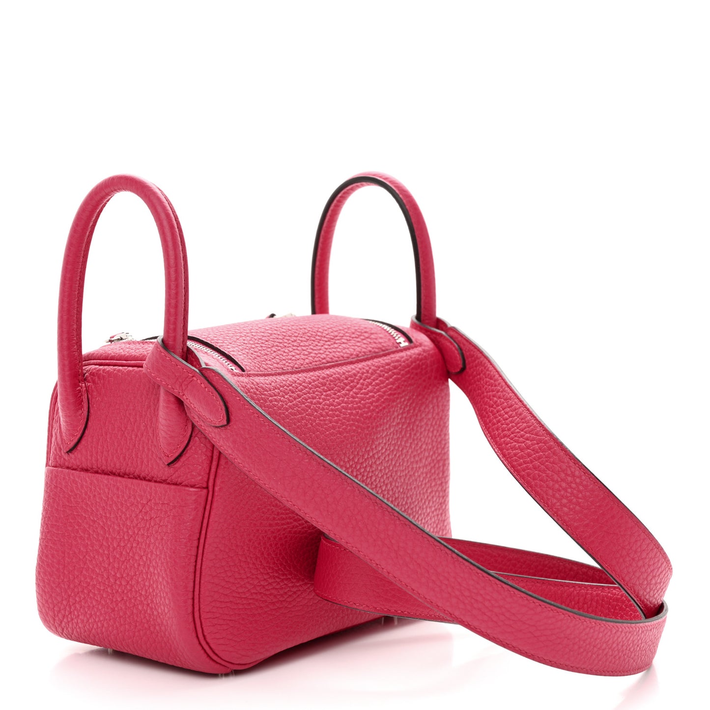 Taurillon Clemence Mini Lindy 20 Rose Pourpre
