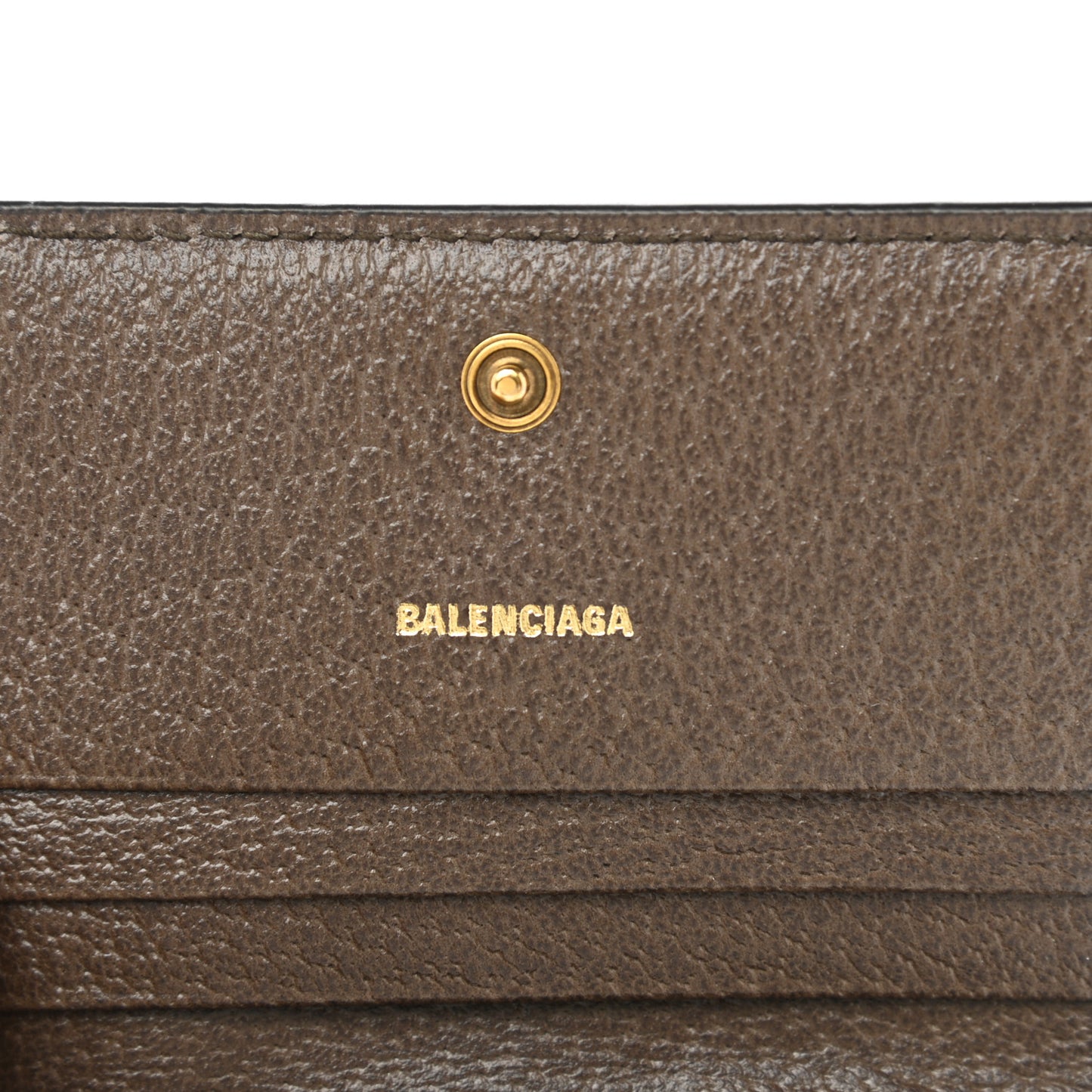 X BALENCIAGA BB Supreme Monogram Textured Dollar Calfskin Web Ophidia Card Case Wallet Beige Ebony New Acero