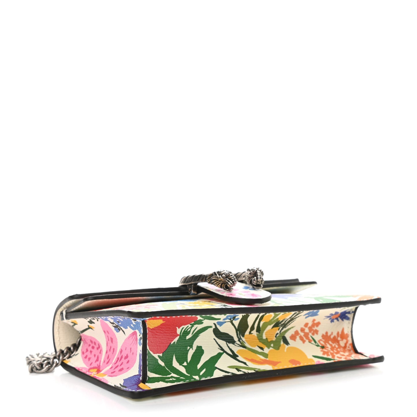 X KEN SCOTT New Shangai Calfskin Jardin D'Avril Floral Print Super Mini Dionysus Shoulder Bag Ivory Pink