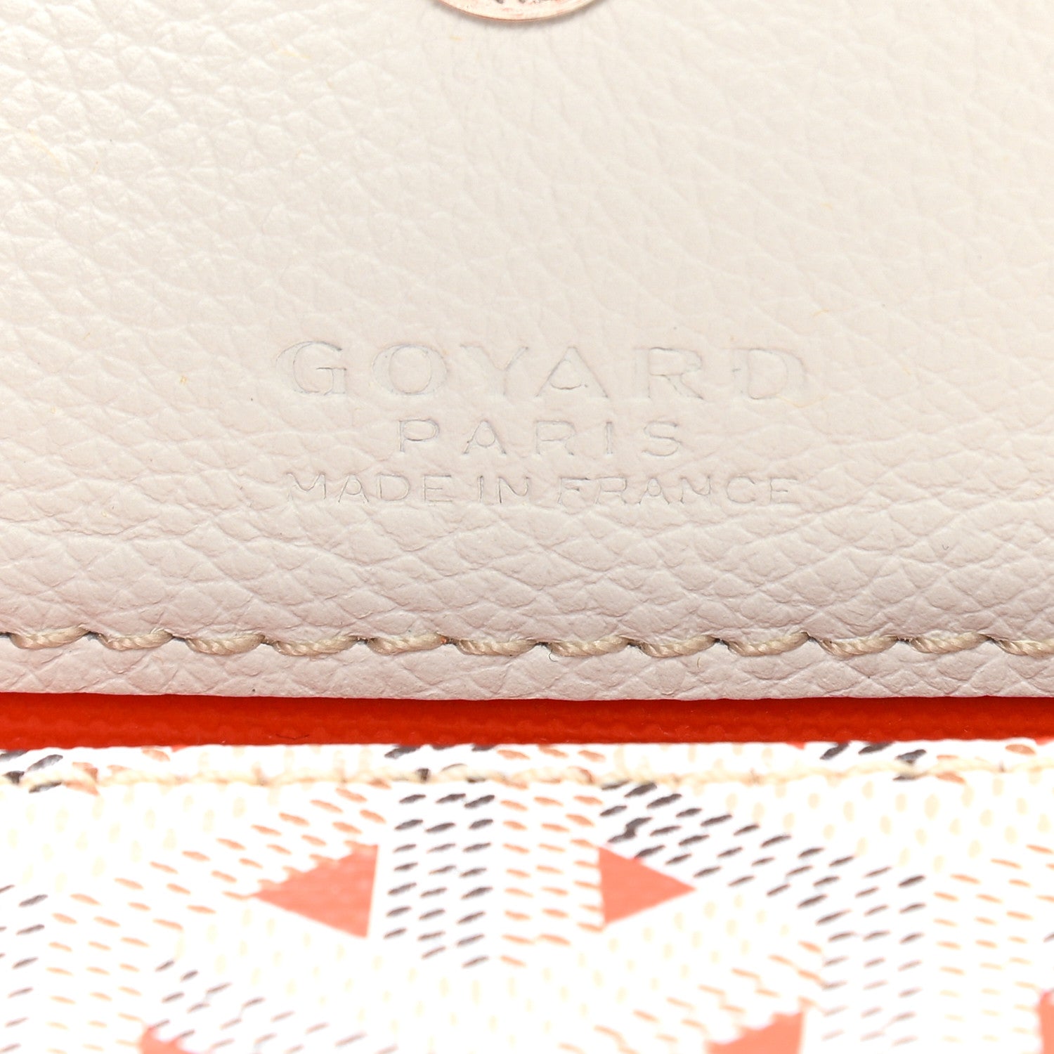 Goyard Goyardine Saint Louis Claire Voie PM White Orange 6 of 10