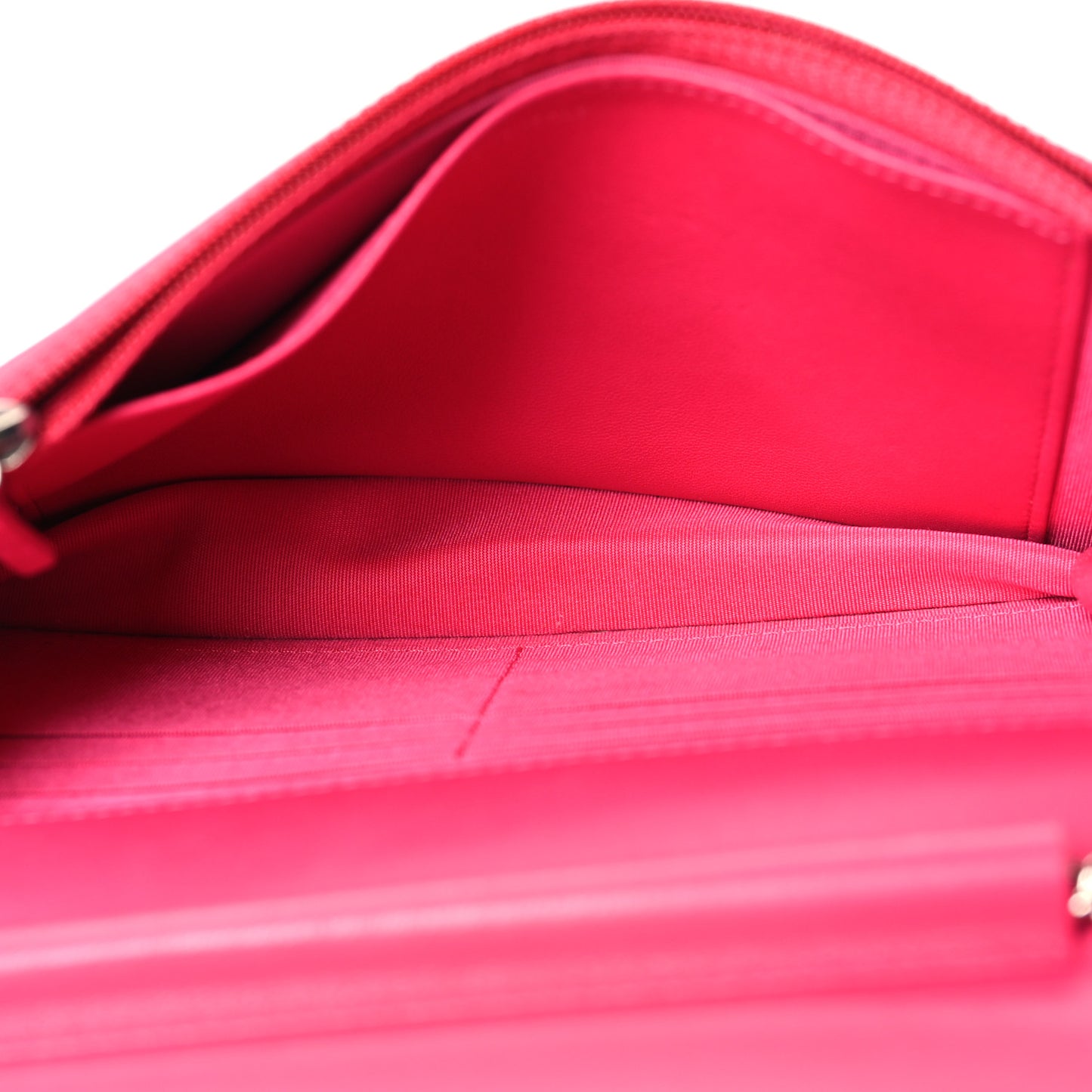 Lambskin Quilted Diamond CC Wallet On Chain WOC Pink