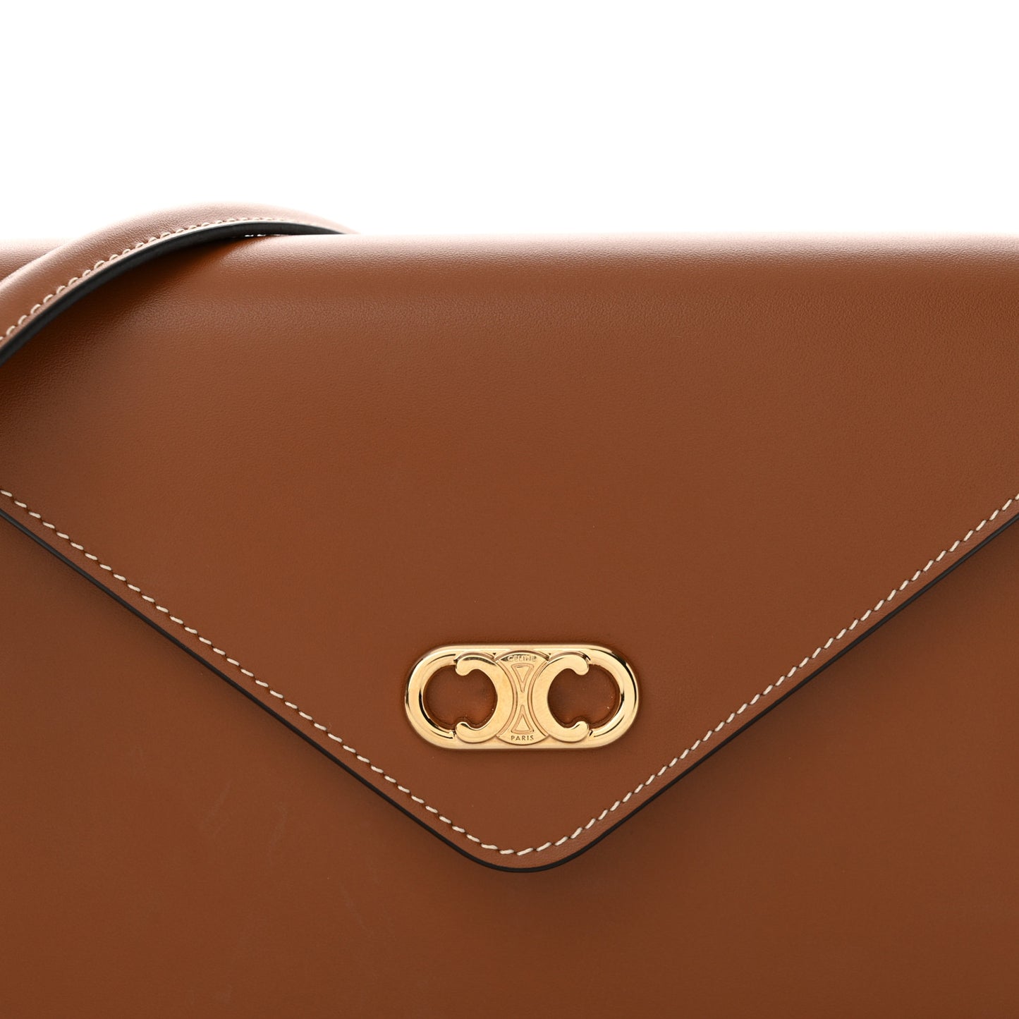 Triomphe Canvas Maillon Wallet On Chain Bag Tan