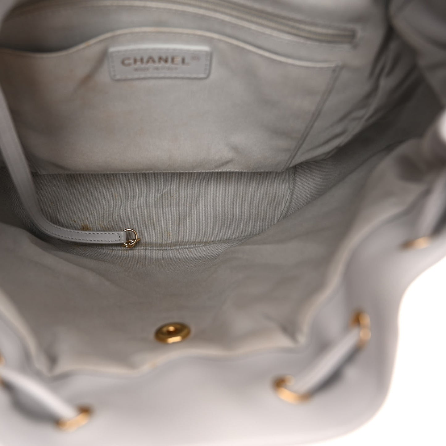 Calfskin Quilted Large Urban Spirit Backpack Grey