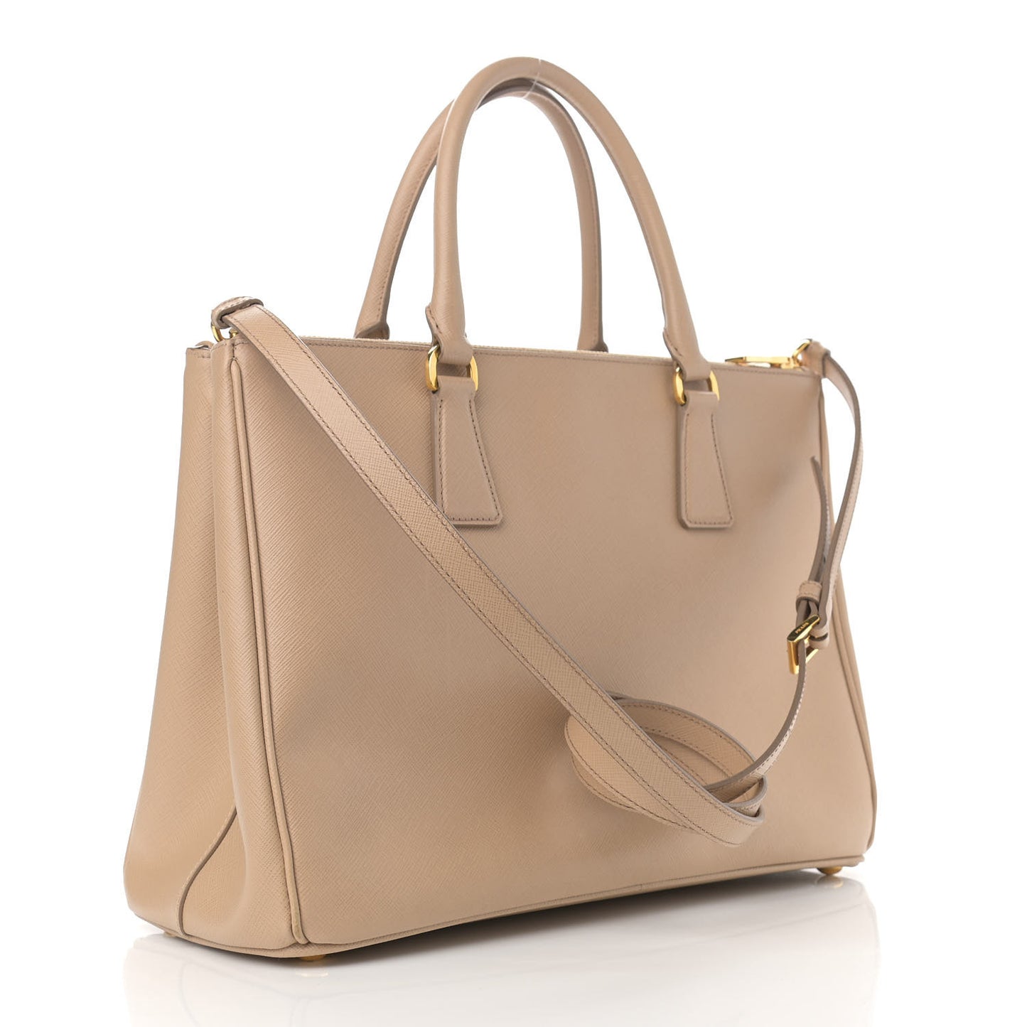 Saffiano Medium Galleria Double Zip Tote Sabbia