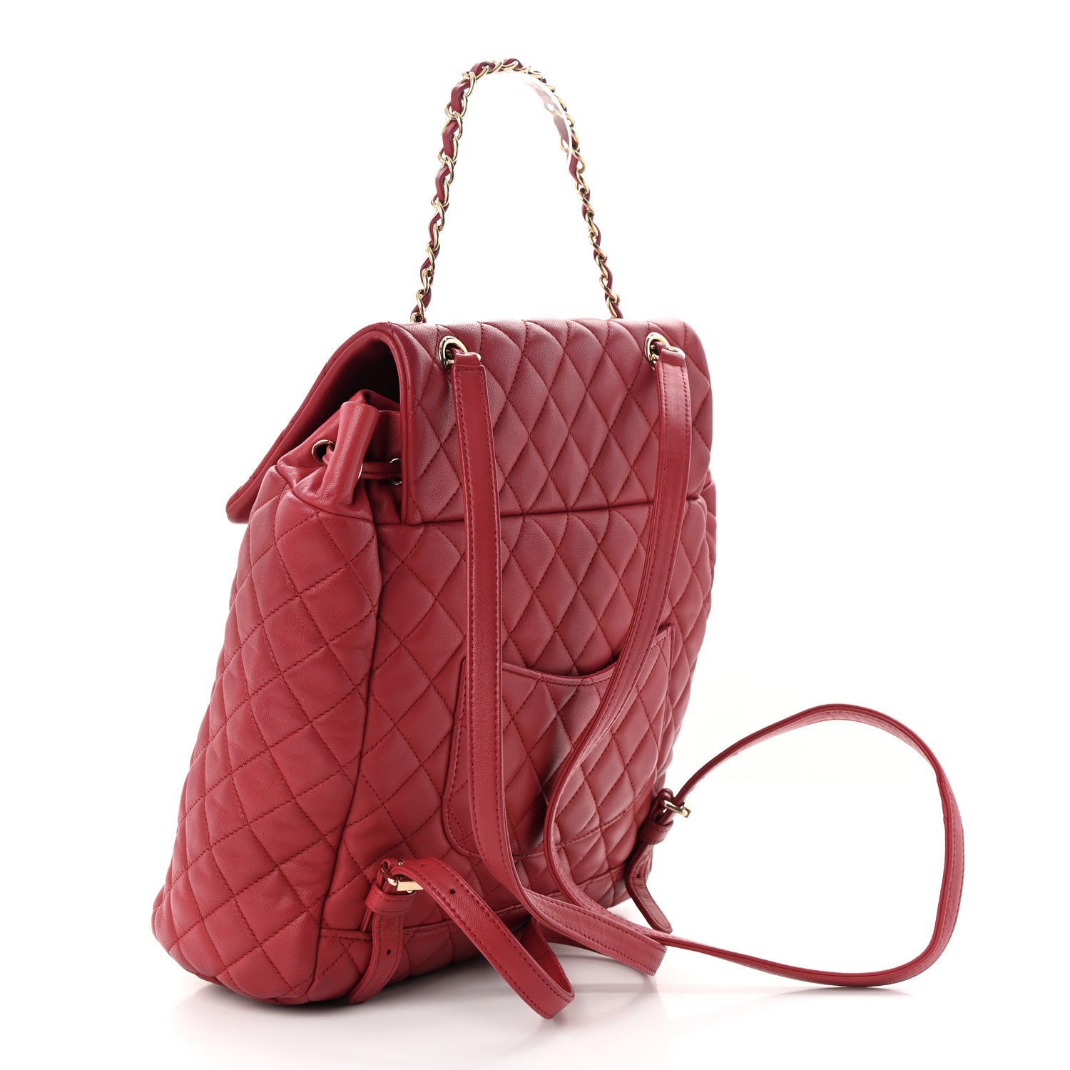 Chanel Lambskin Quilted Large Urban Spirit Backpack Red 3 of 11