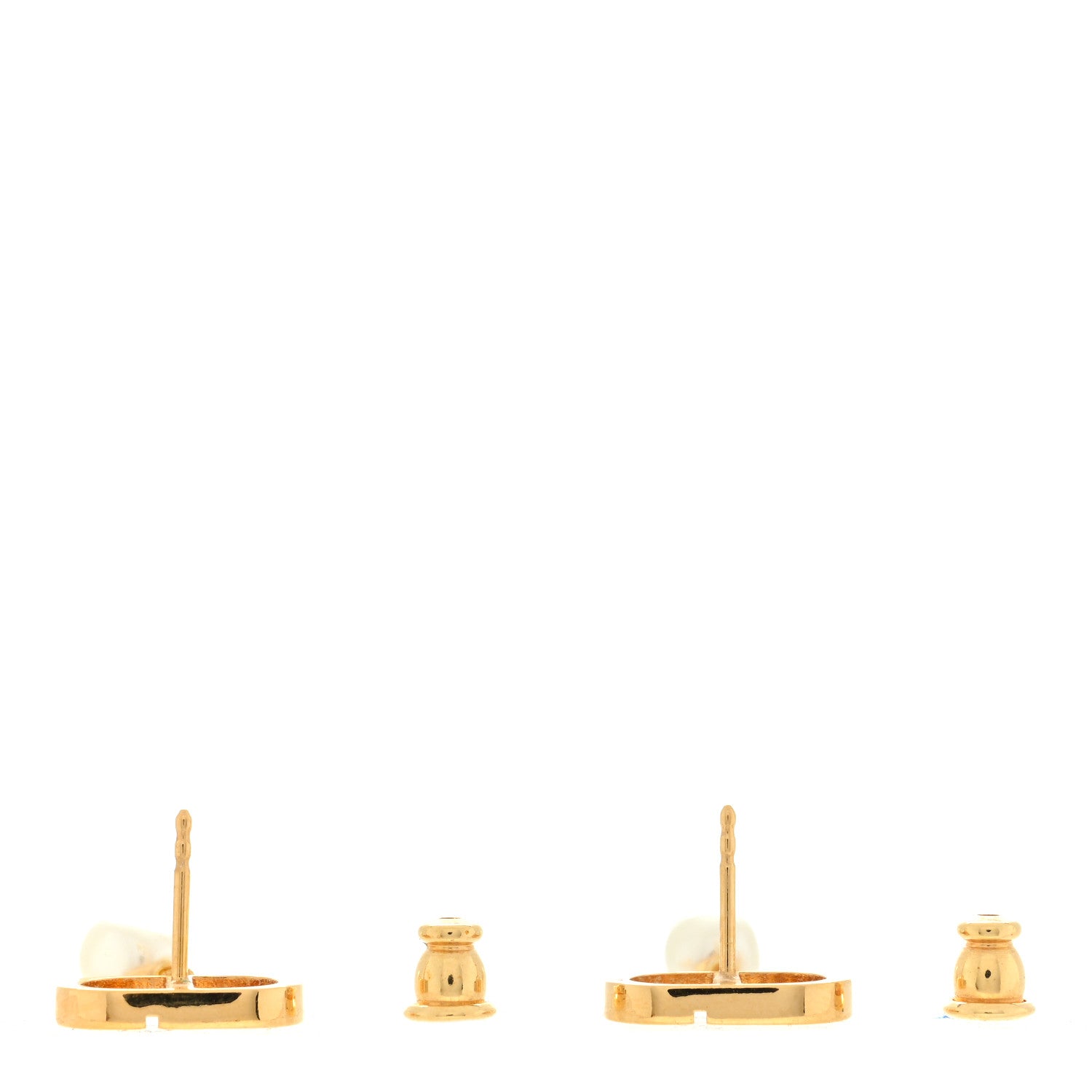Christian Dior Pearl Crystal Tribal CD Drop Earrings Gold 3 of 4