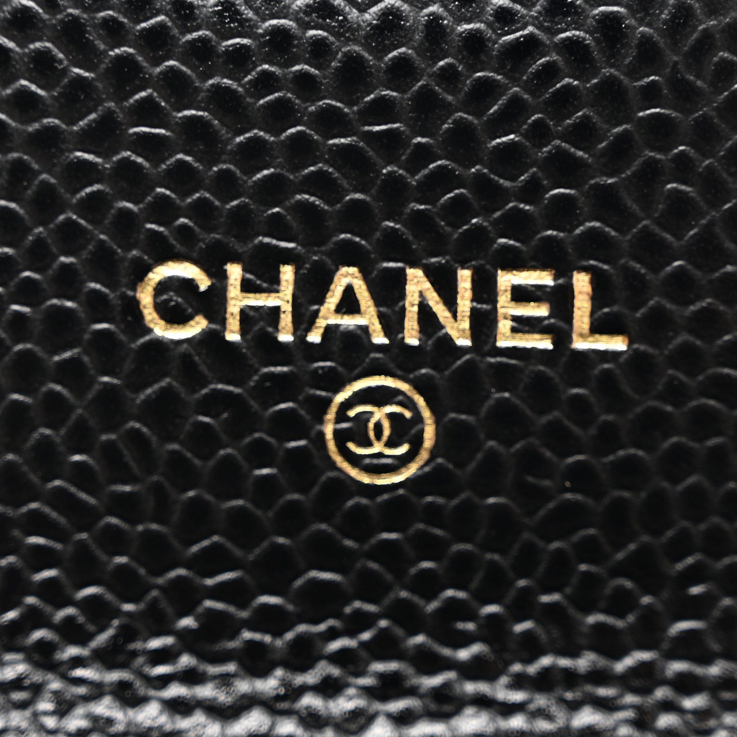 Caviar Quilted Flap Card Holder Wallet Black
