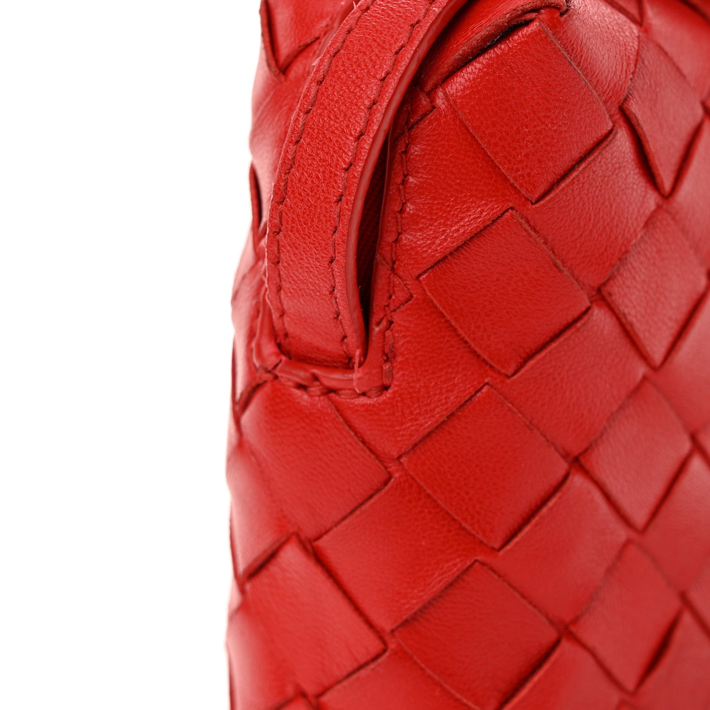 Nappa Intrecciato Small Camera Bag Red