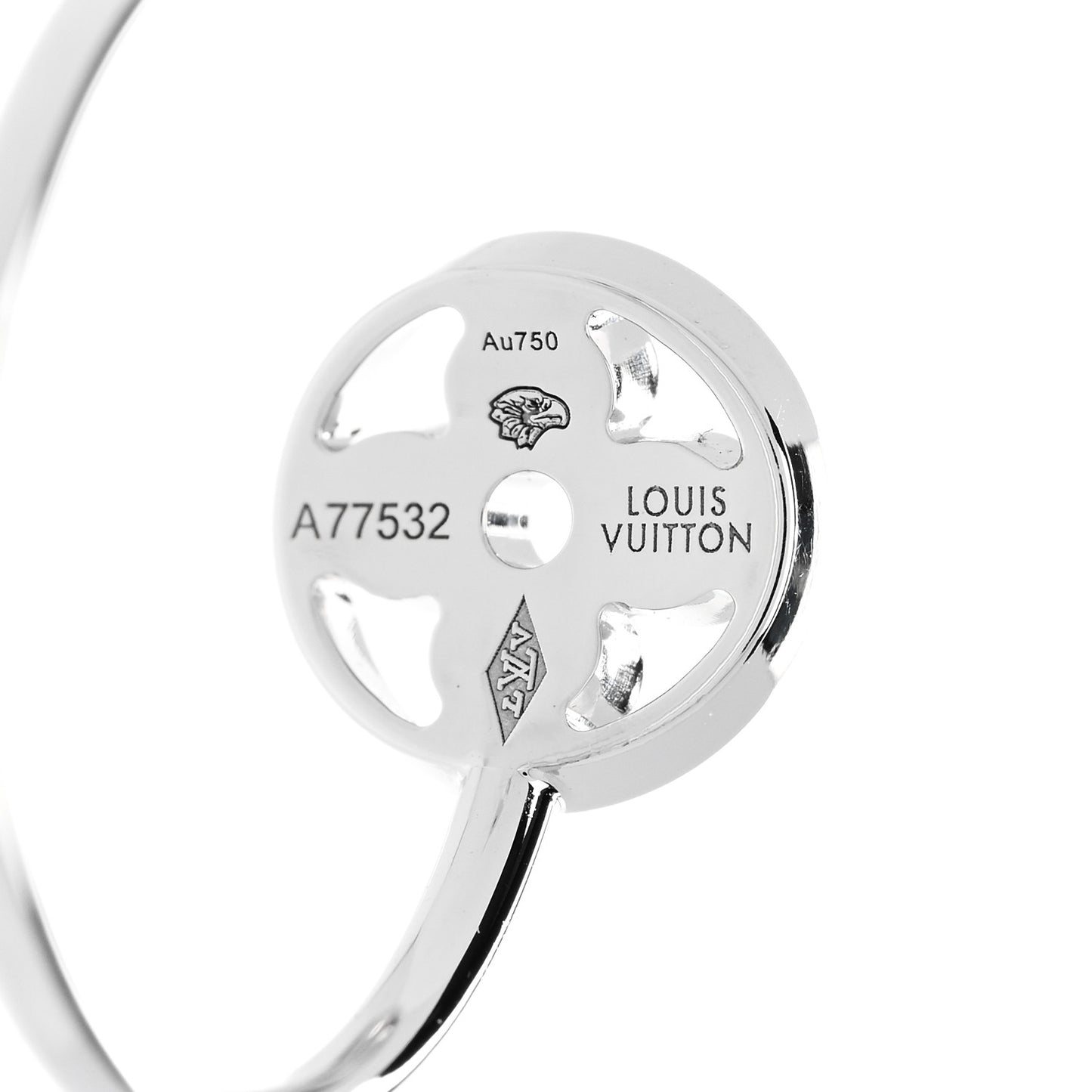 18K White Gold Diamond Idylle Blossom Hoop Single Earring