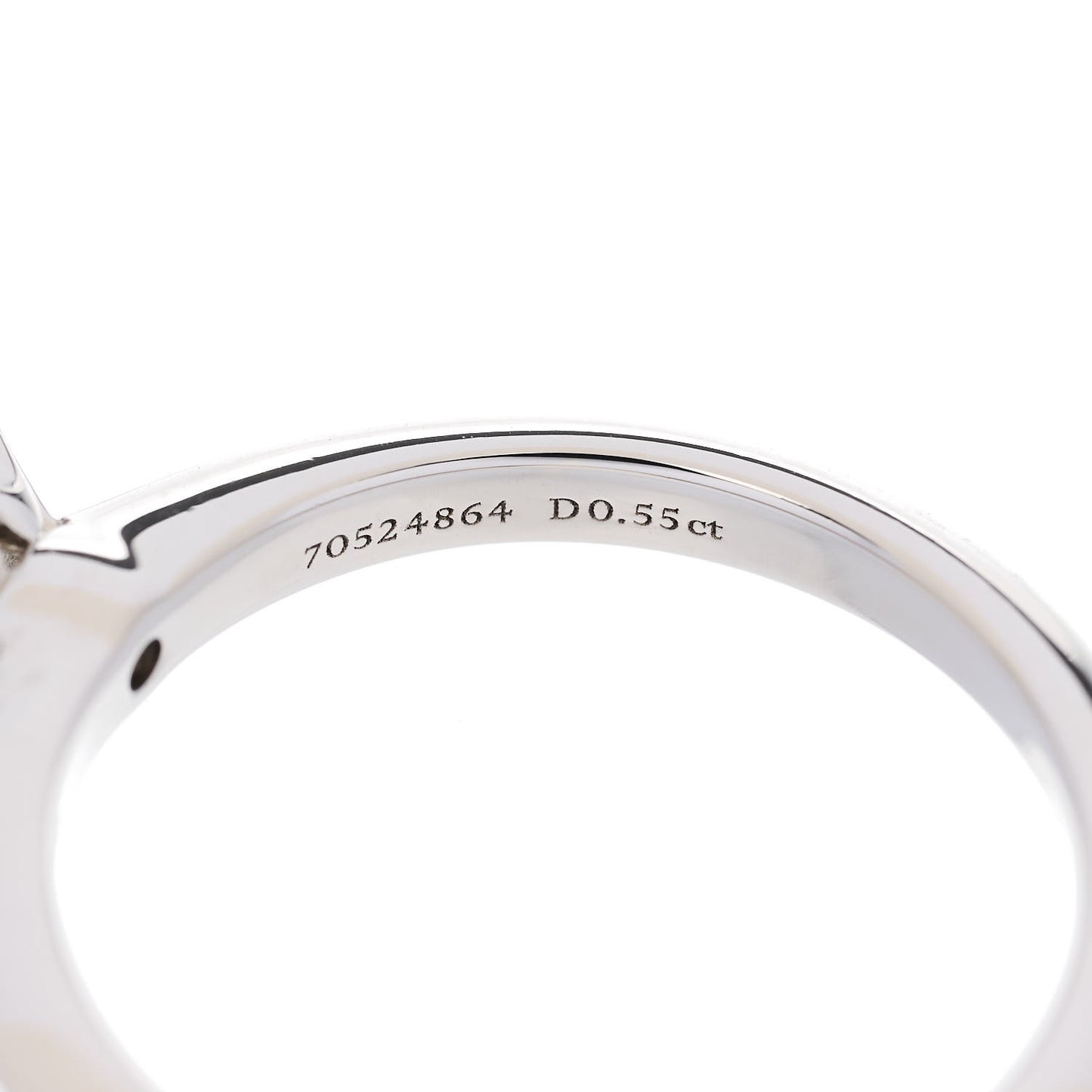 Platinum Diamond .55ct Solitaire Engagement Ring 51 5.75
