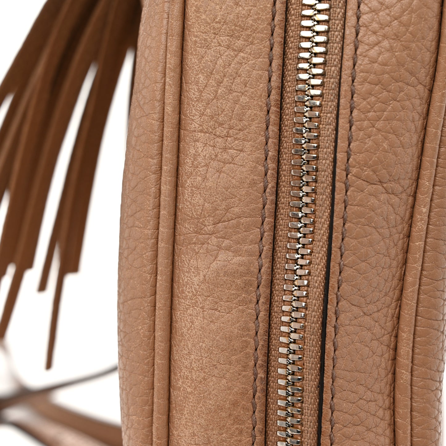 Pebbled Calfskin Small Soho Disco Bag Camelia