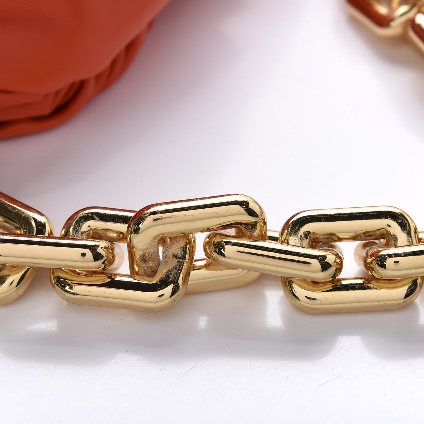 Calfskin The Pouch Chain Orange