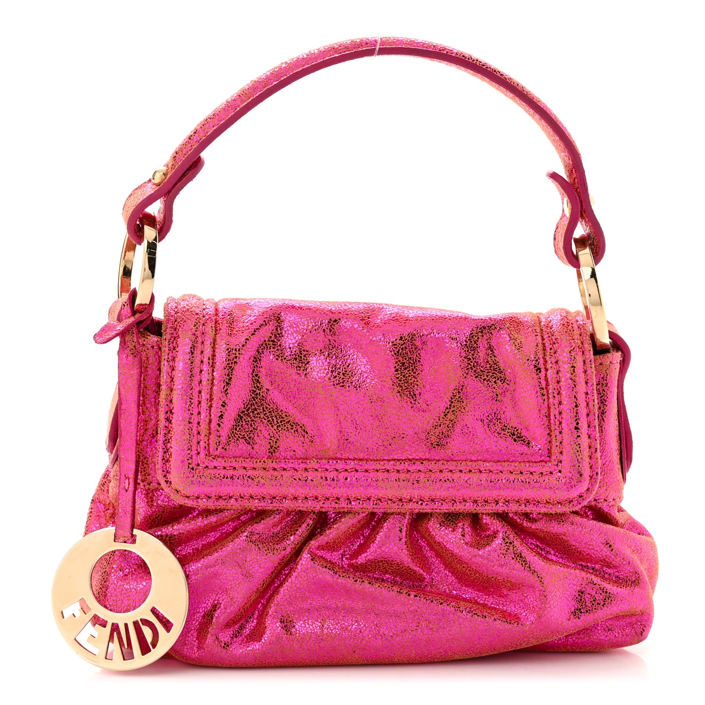 Metallic Nappa Mini Chef Shoulder Bag Pink