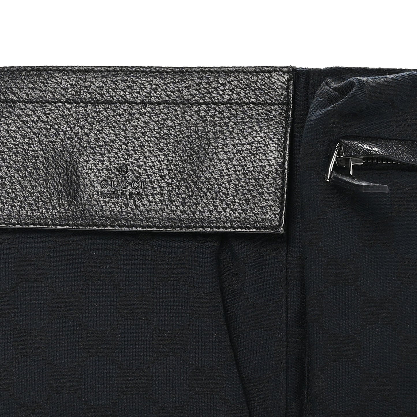 GG Monogram Double Pocket Belt Bag Black