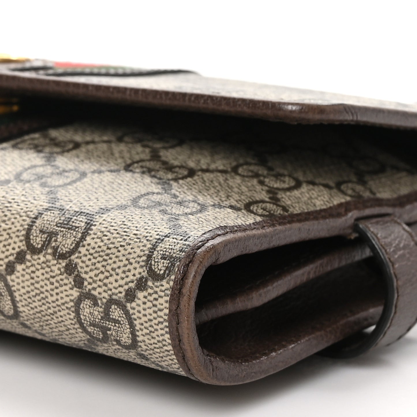 GG Supreme Monogram Web Ophidia Crossbody Wallet Beige New Acero
