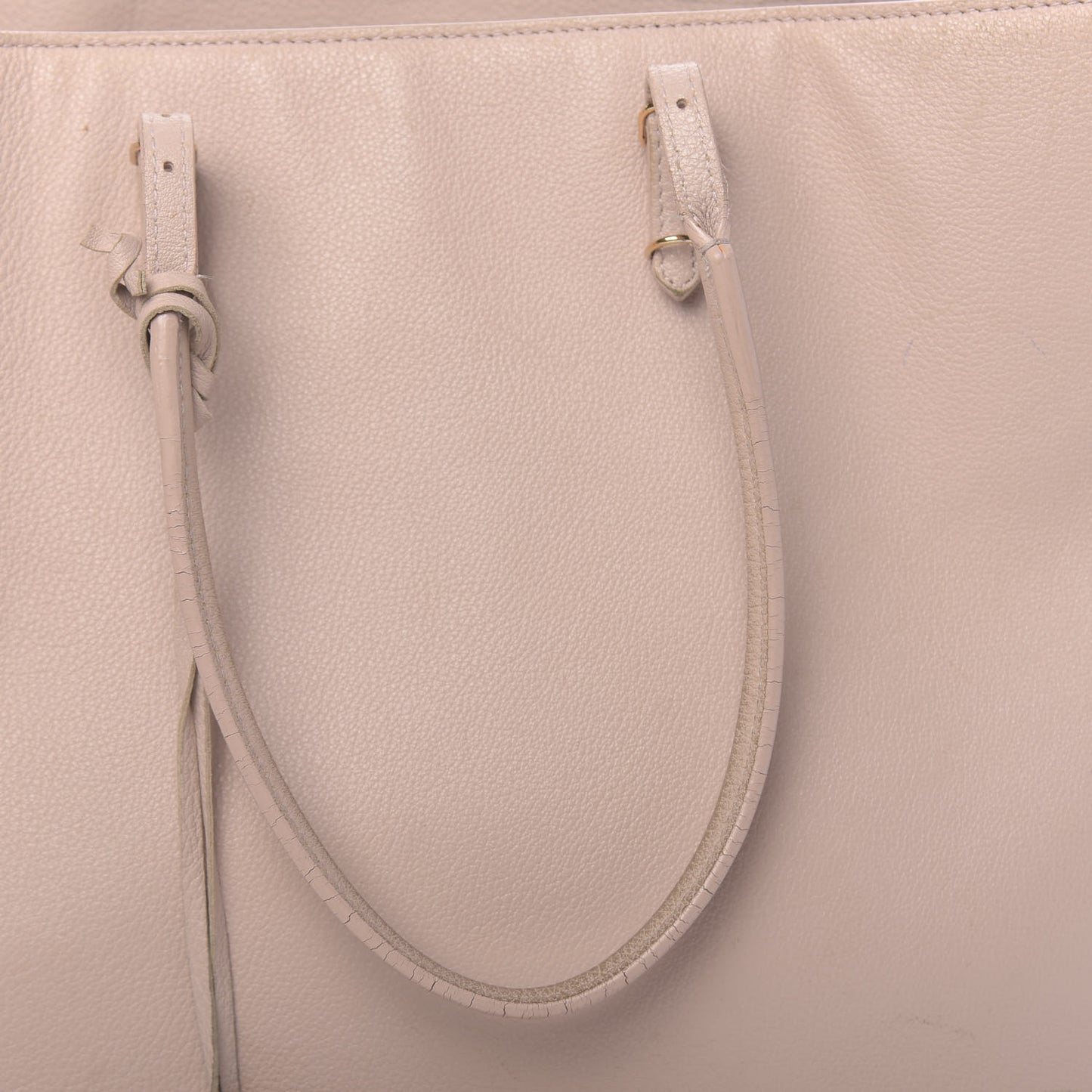 Grained Calfskin Gold Metallic Edge Hardware Papier A4 Tote Rose Poudre