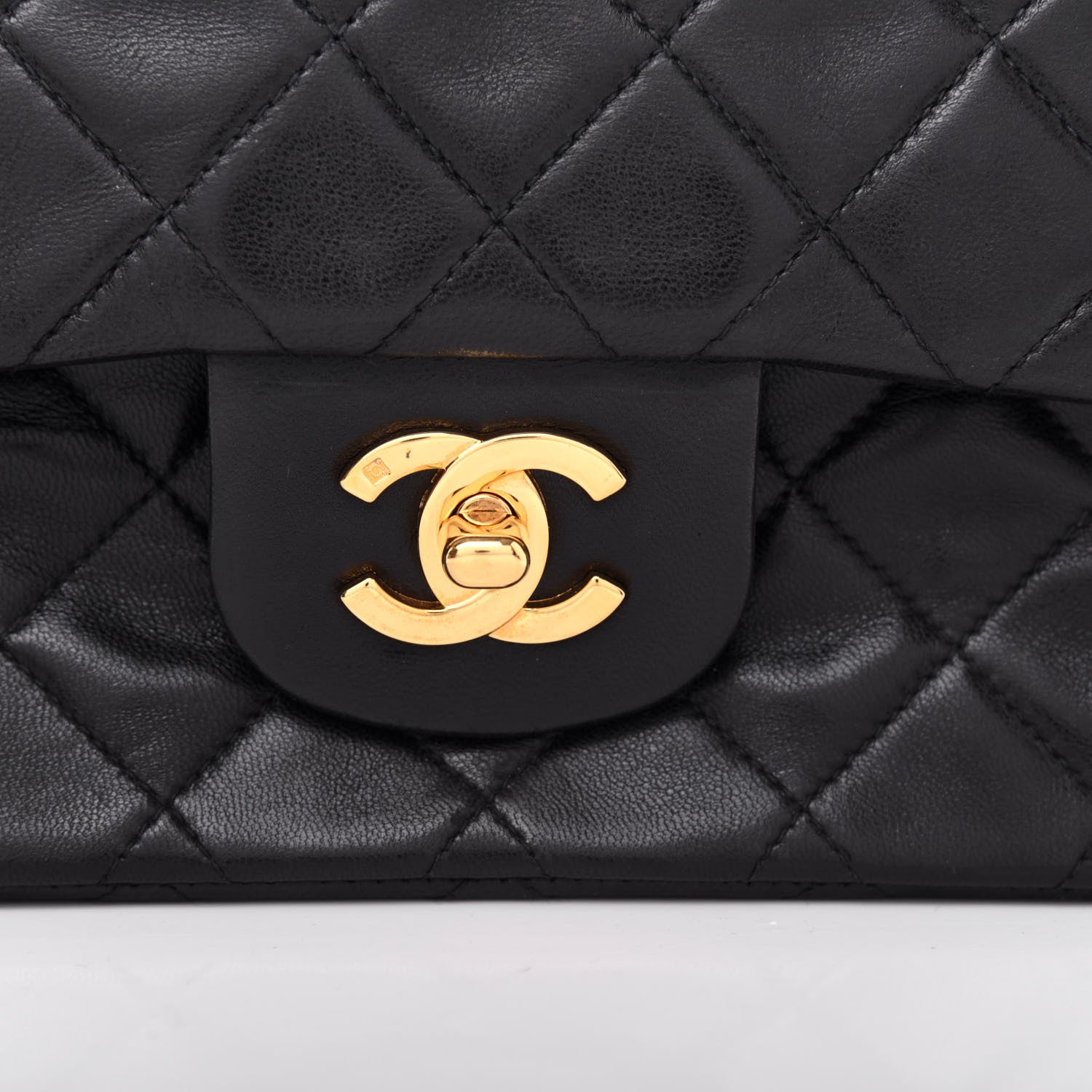 Chanel Lambskin Quilted Small Double Flap Black 10 of 10