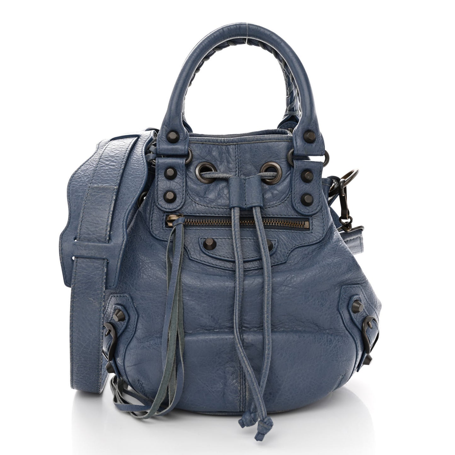Agneau Classic Hardware Mini Pompon Bleu Persan