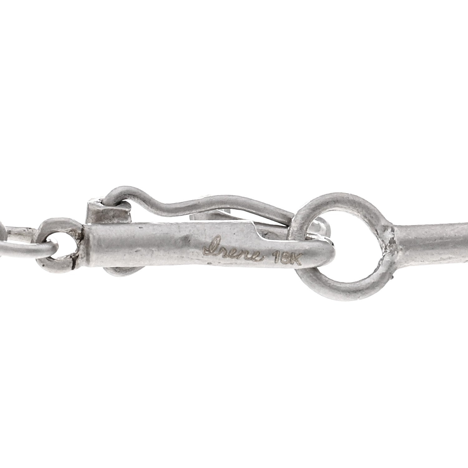 Irene Neuwirth 18K White Gold Aquamarine Diamond Flower Necklace 5 of 5