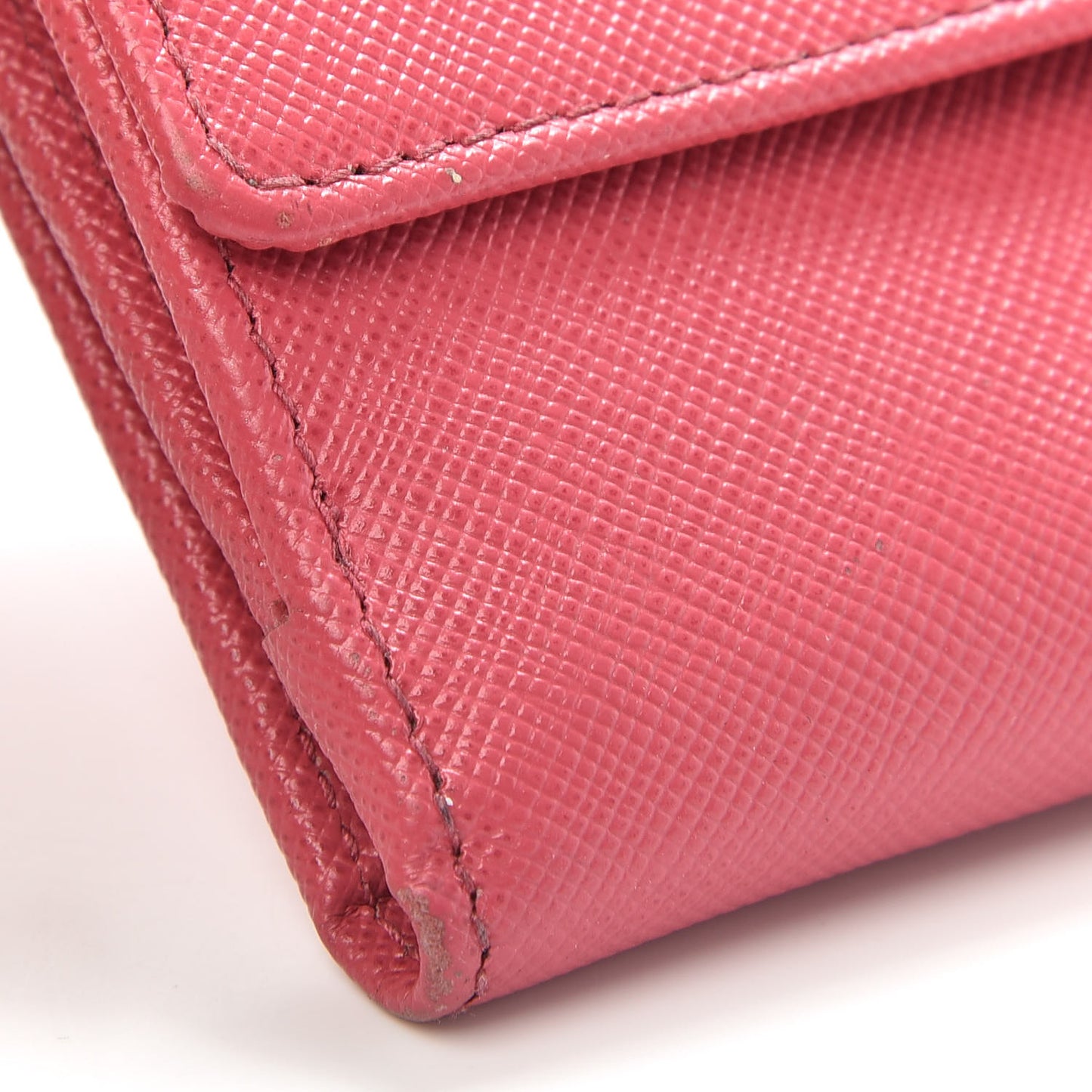Saffiano Metal Flap Wallet Peonia