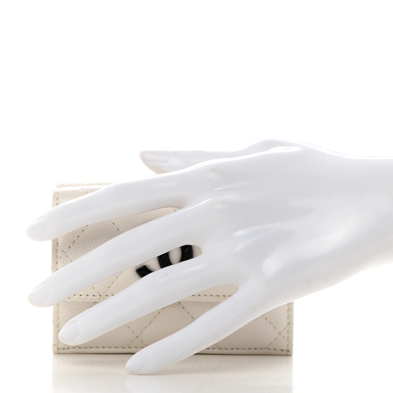 Chanel Caviar Quilted My Everything Small Flap Wallet White 2 of 10