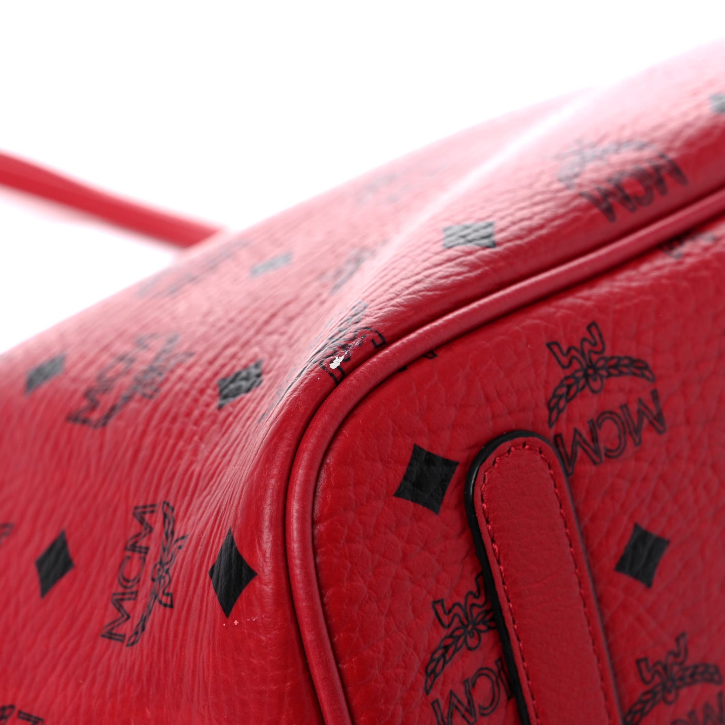 Visetos Medium Liz Reversible Shopper Tote Ruby Red