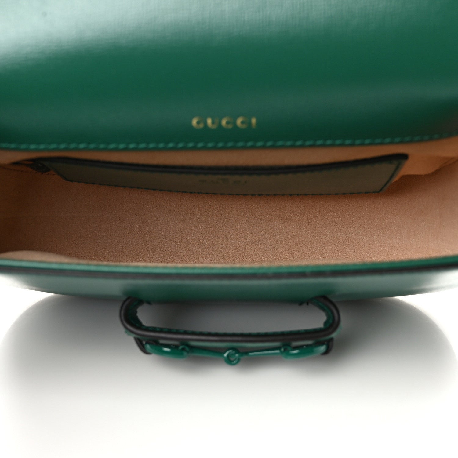 Gucci Azalea Calfskin Web Monochrome Horsebit 1955 Shoulder Bag Emerald 5 of 12