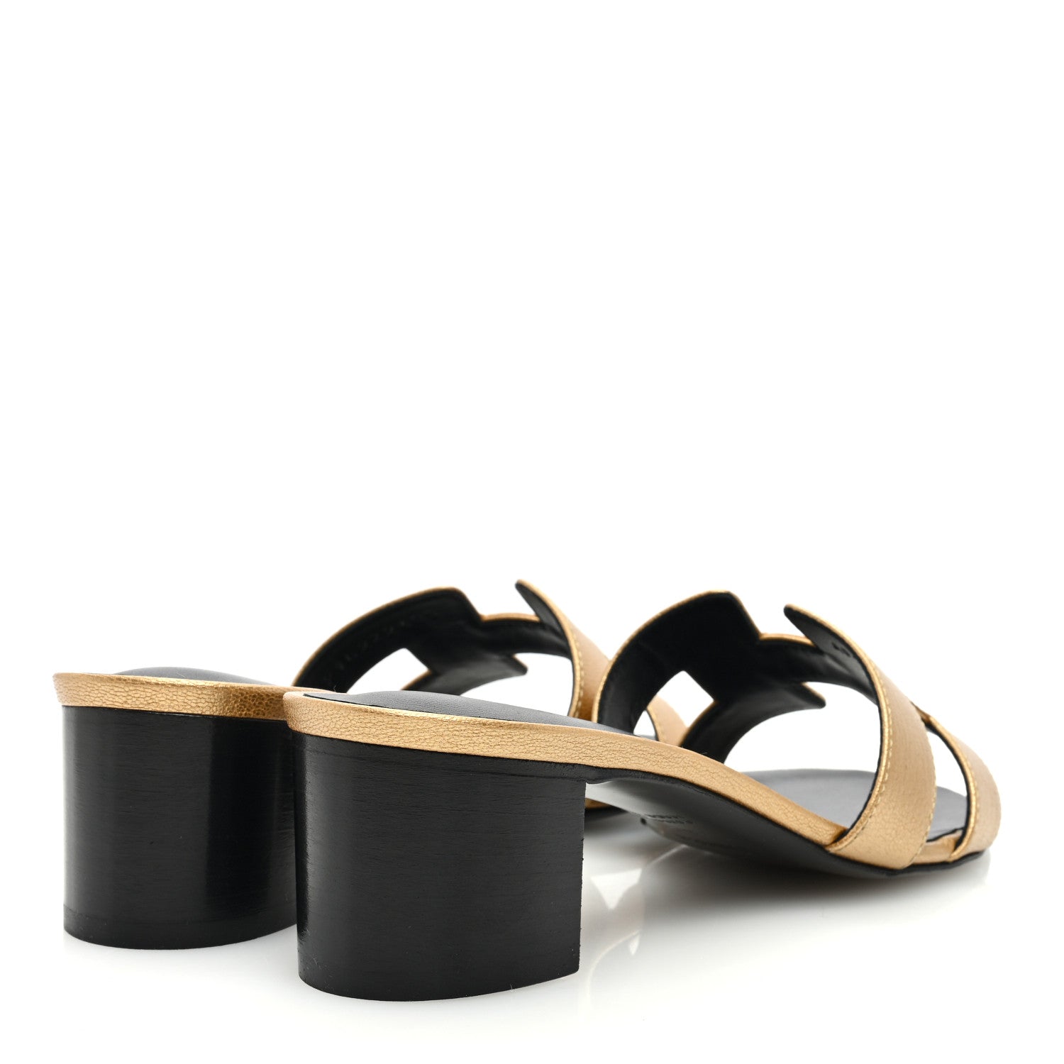 Hermes Metallic Goatskin Oasis Sandals 37 Dore 4 of 8