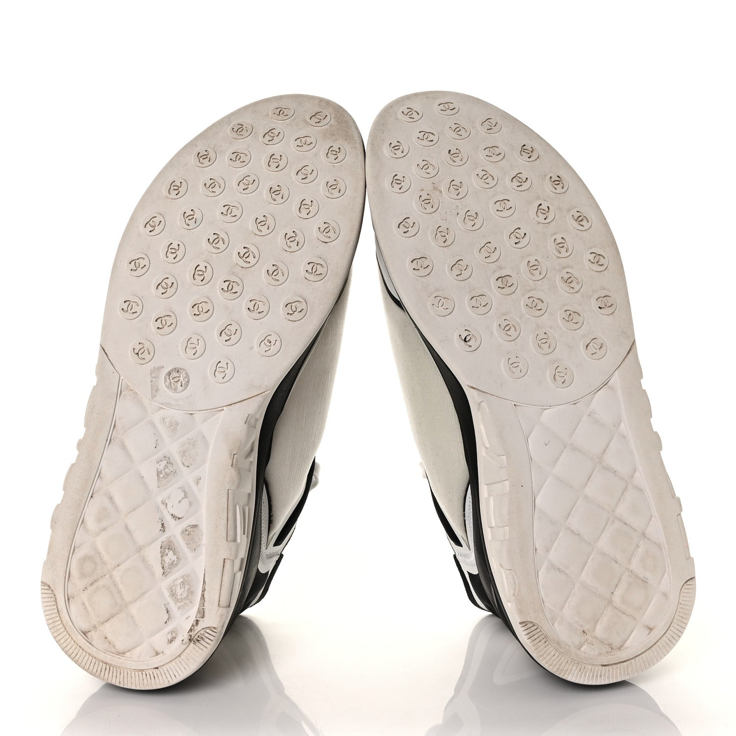 Lycra Womens CC Sneakers 38.5 White Black