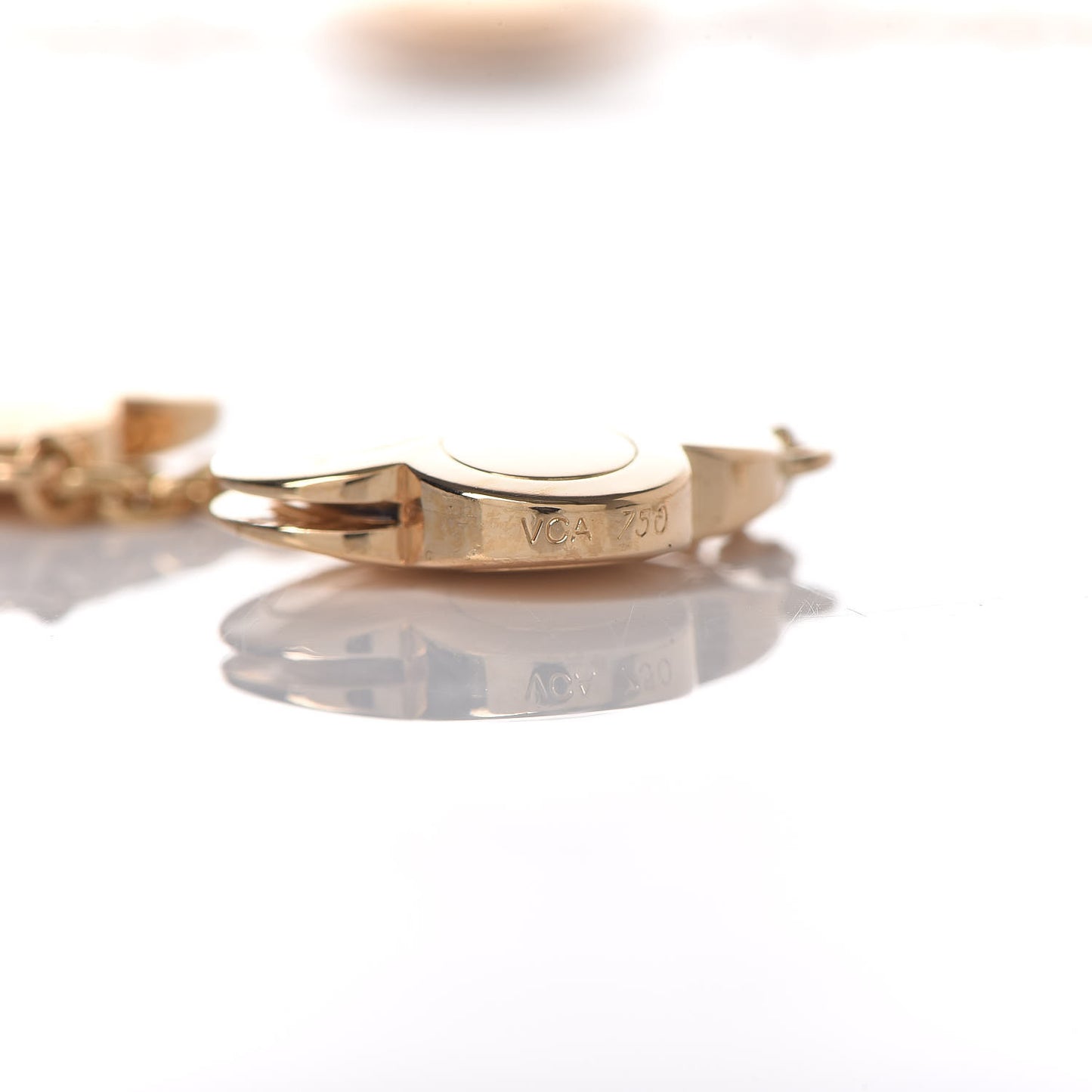 18K Yellow Gold Pure Alhambra 9 Motif Necklace