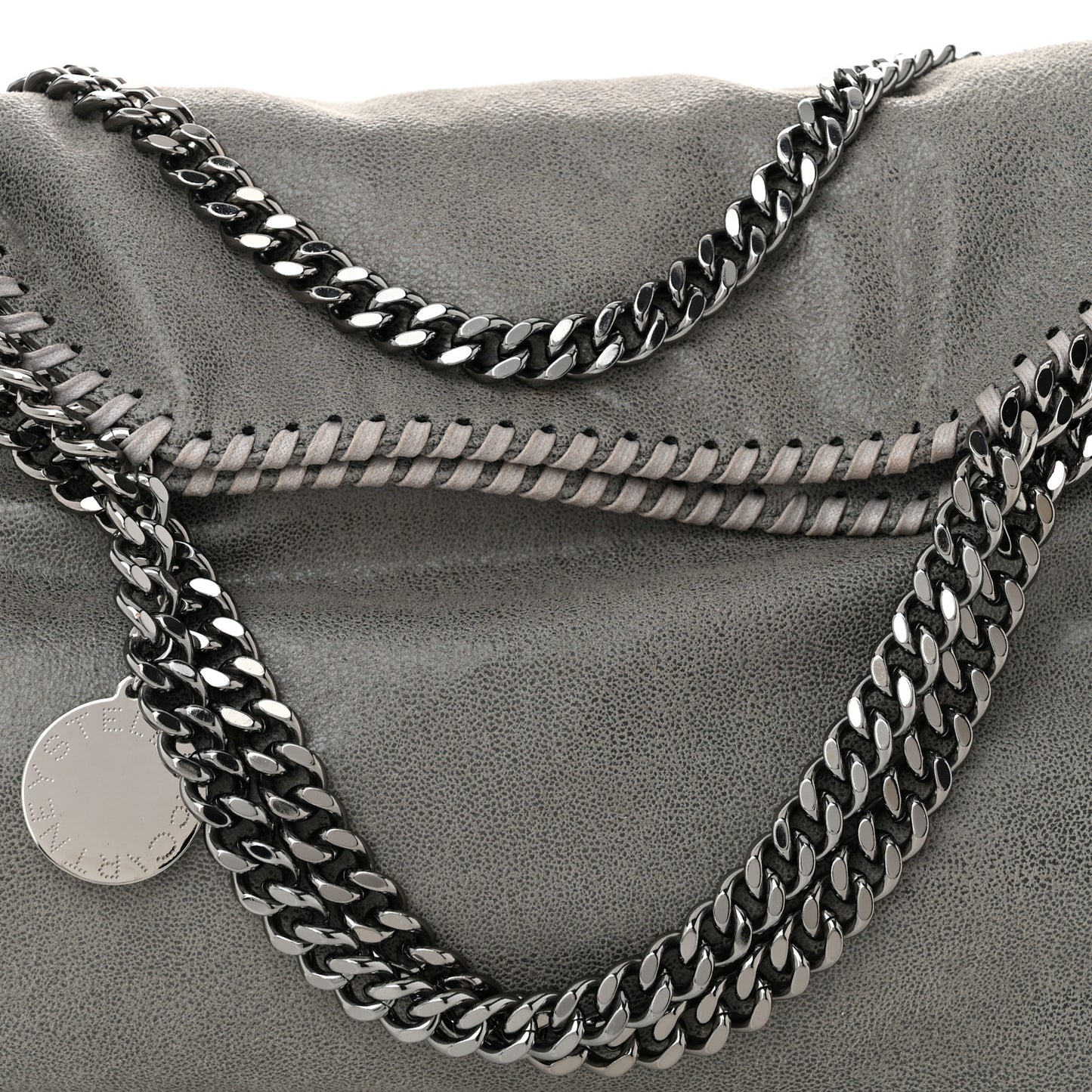 Shaggy Deer Falabella Fold Over Tote Grey