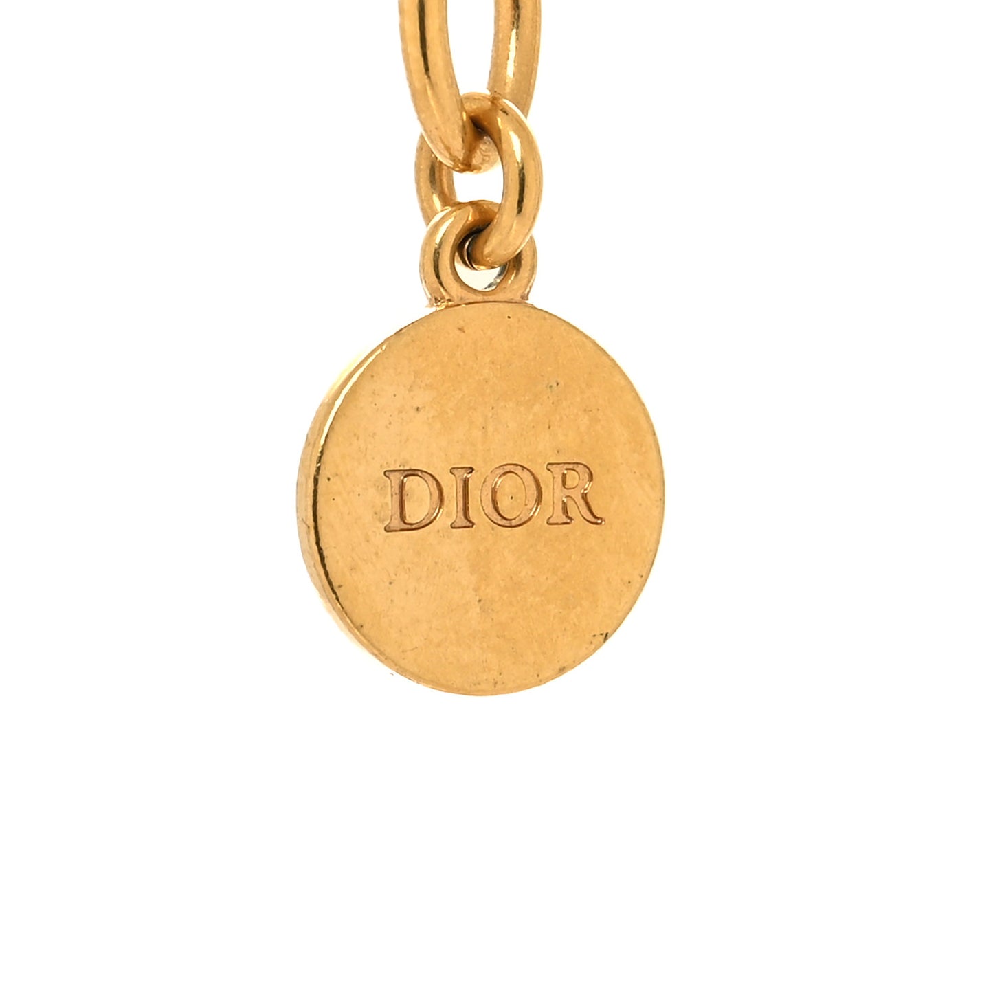 Metal CD Choker Necklace Gold Pink
