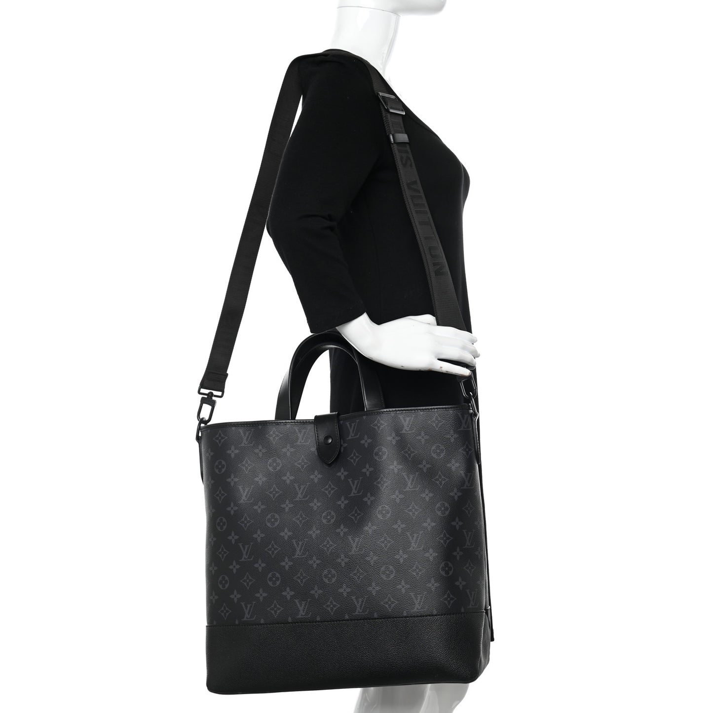 Monogram Eclipse Saumur Tote Black