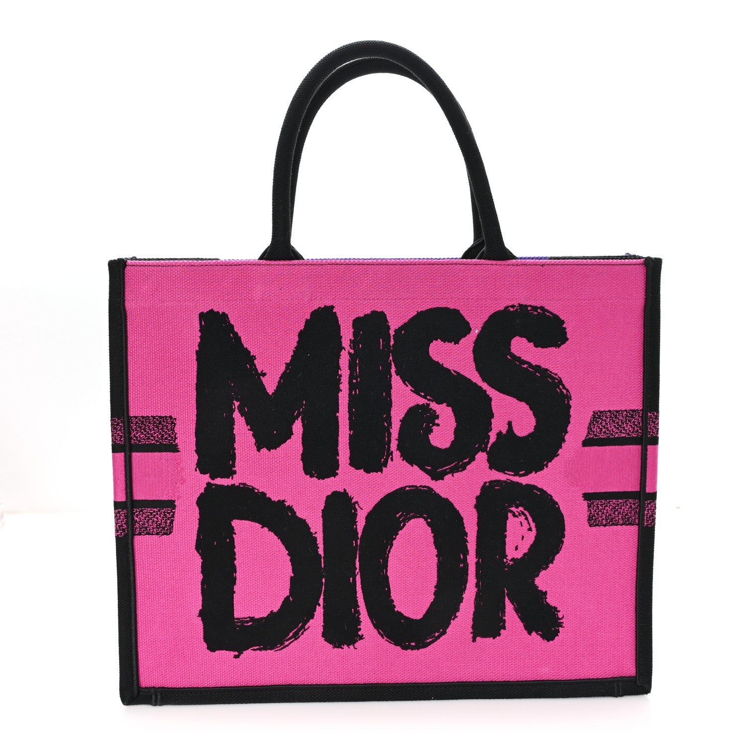MISS DIOR ロゴ トートバッグ Christian Dior Canvas Embroidered Large Miss Dior Graffiti Book