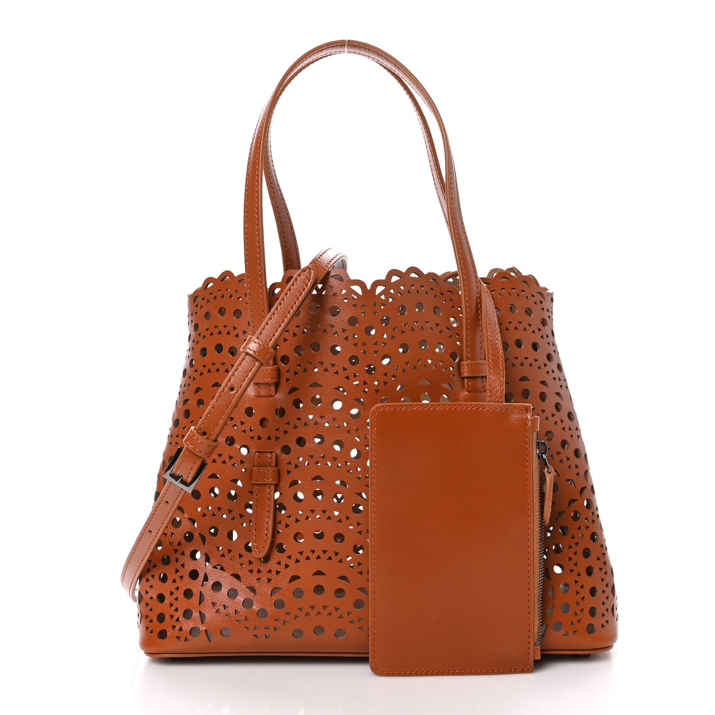 Calfskin Vienne Wave Mina 25 Bag Cognac