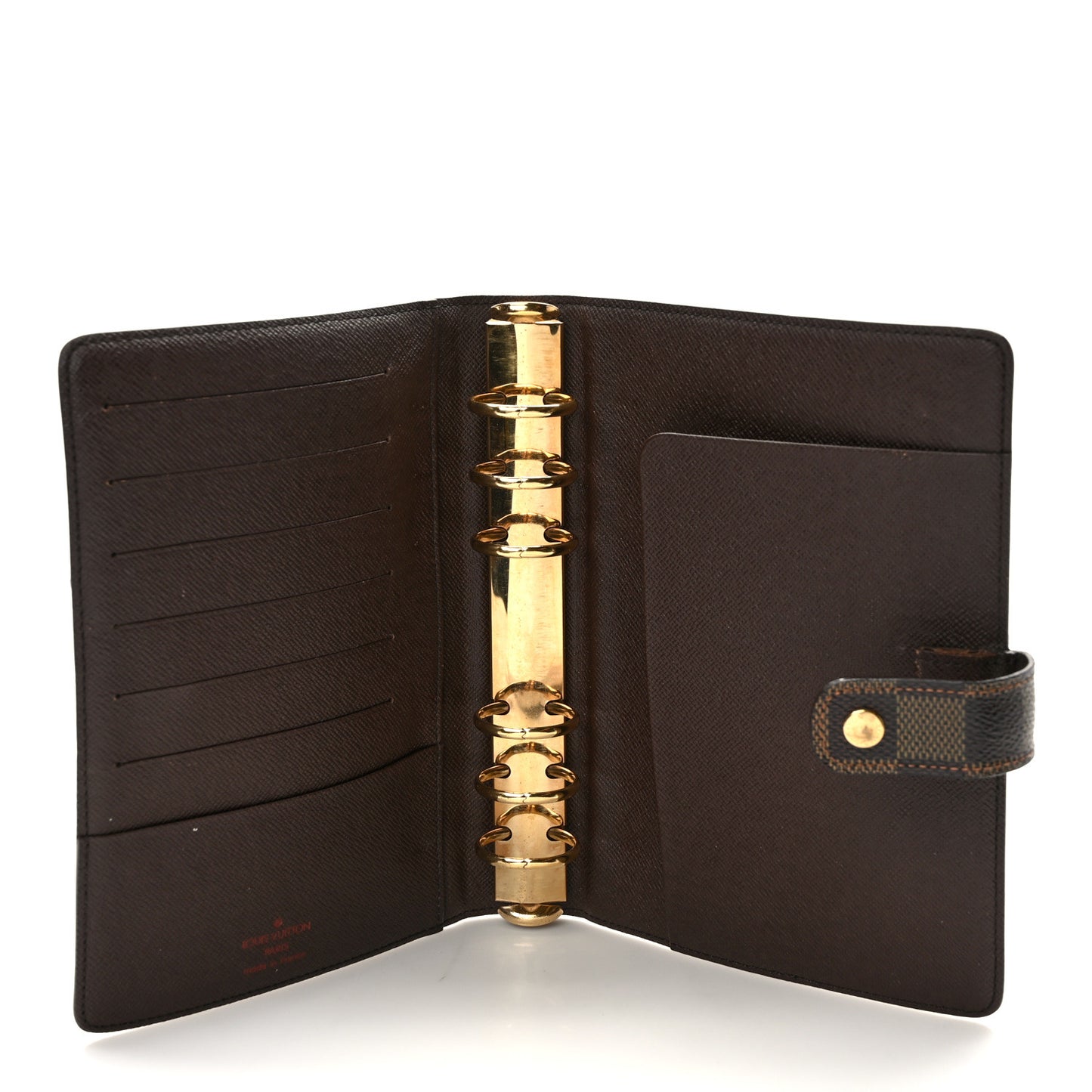 Damier Ebene Medium Ring Agenda Cover