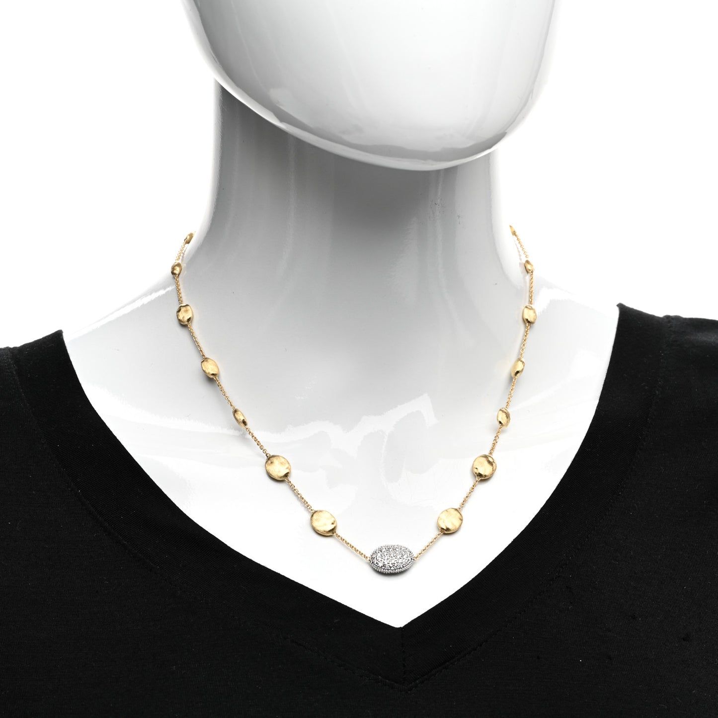 18K Yellow Gold Diamond Siviglia Graduated Necklace