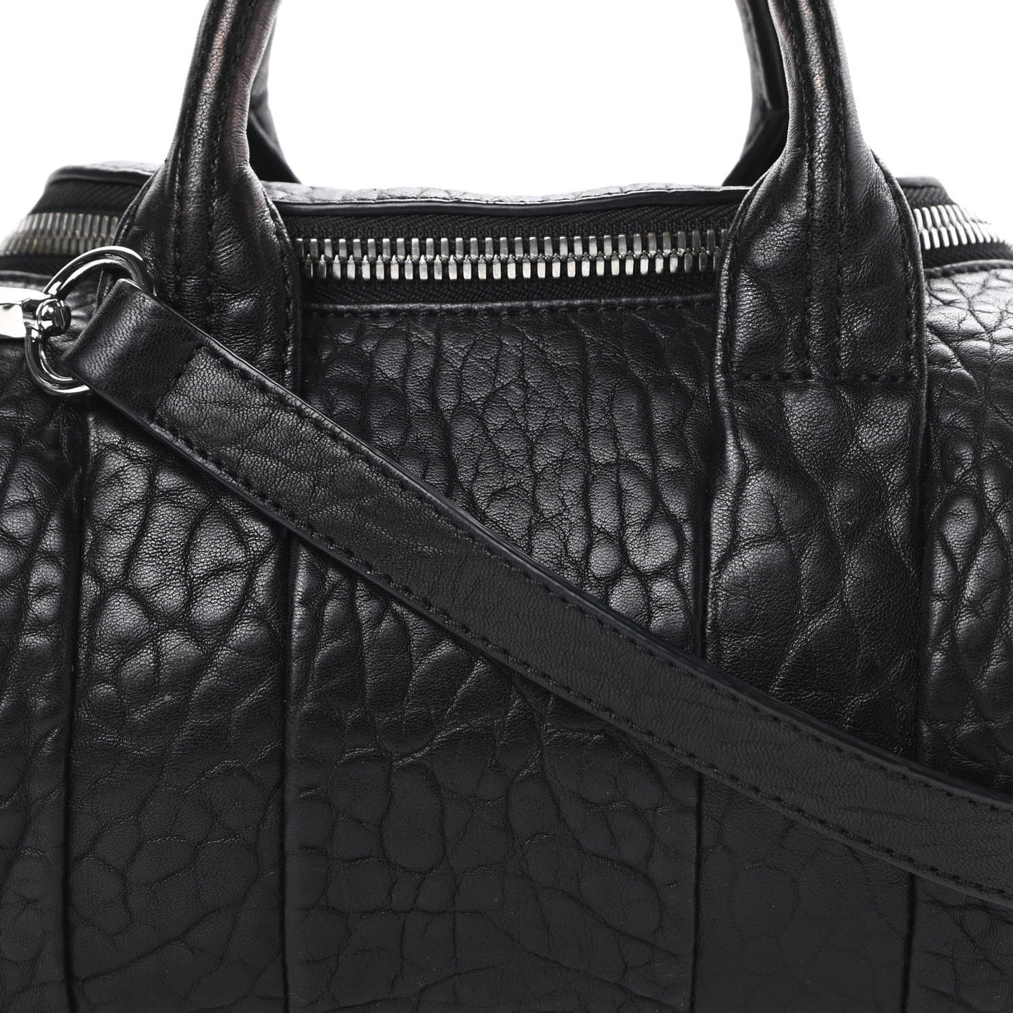 Pebbled Lambskin Mini Rockie Black Rhodium Hardware