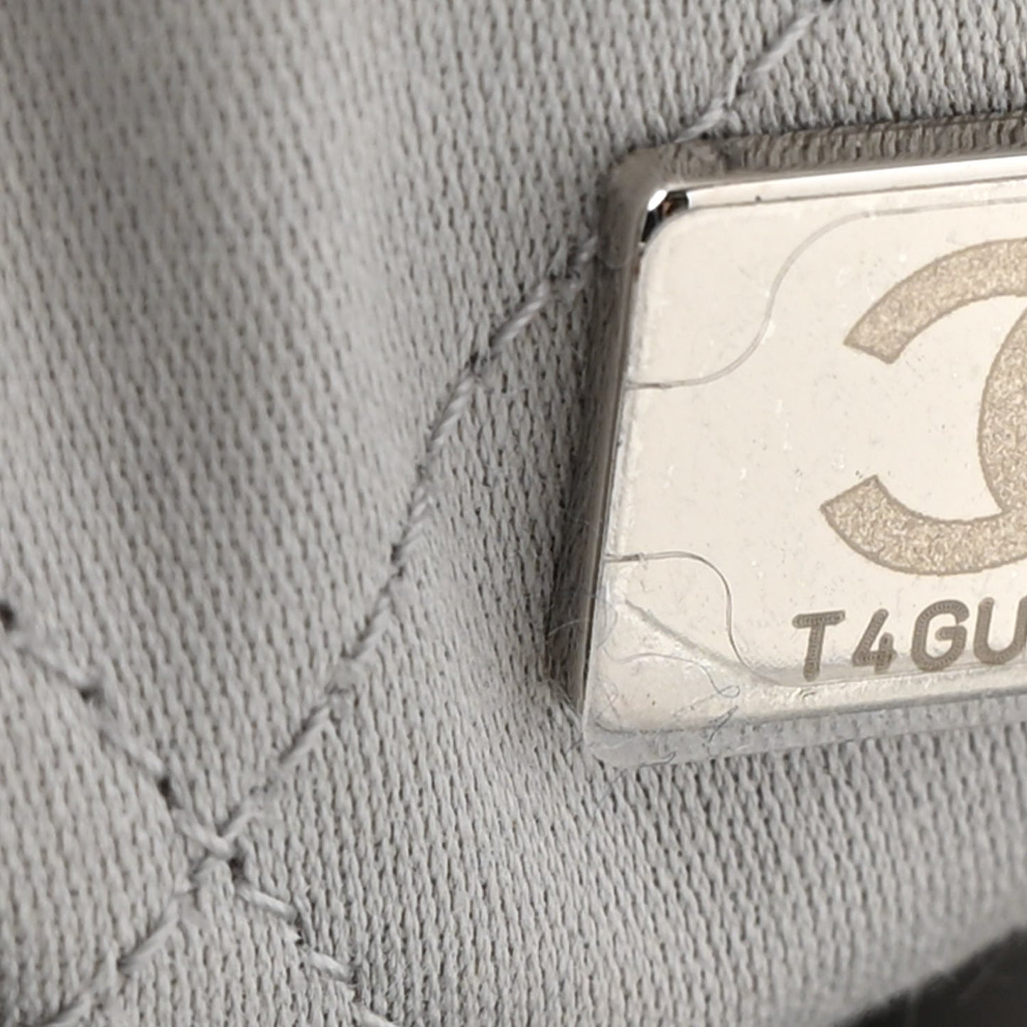 Metallic Calfskin Quilted Chanel 22 Silver