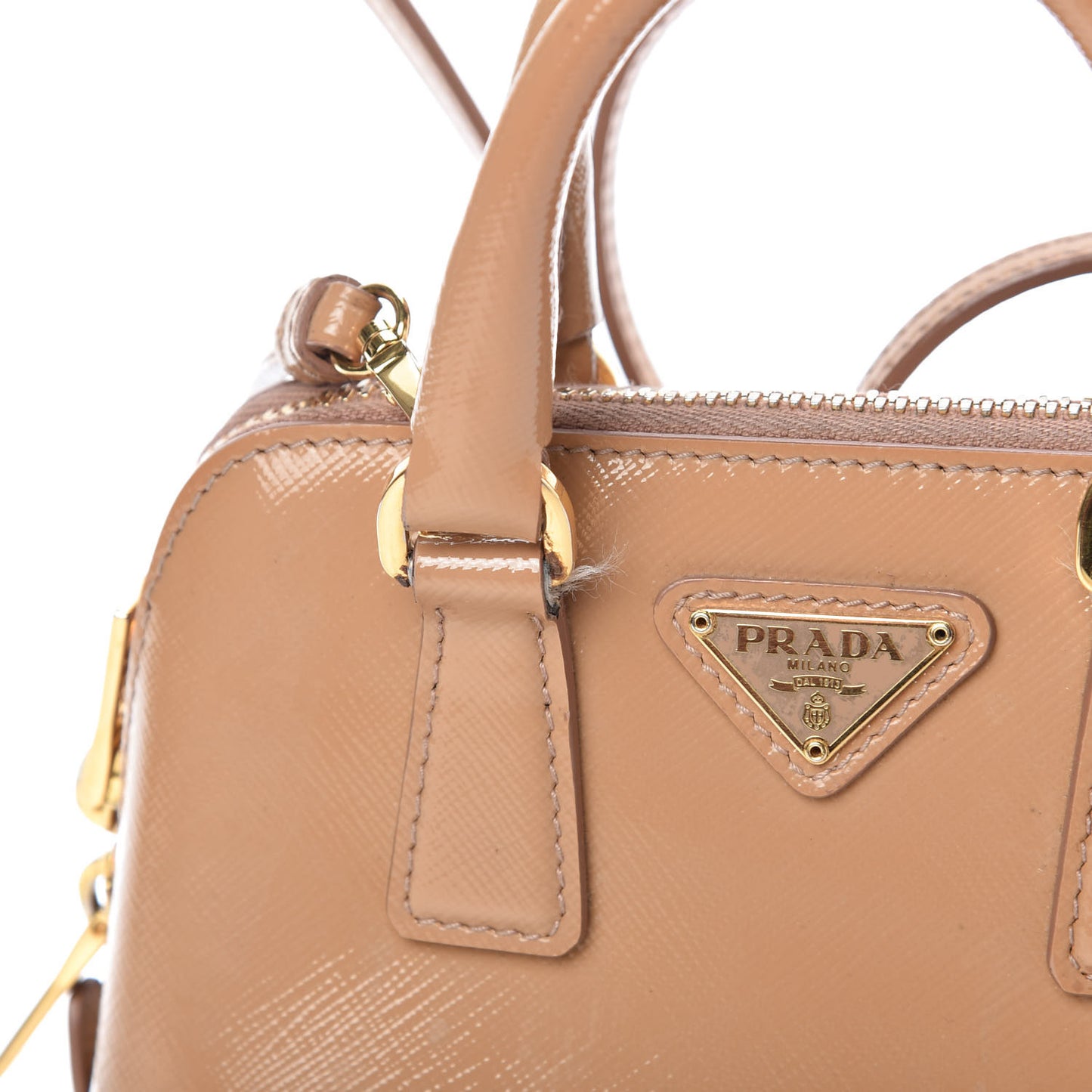 Saffiano Vernice Mini Promenade Tote Noisette